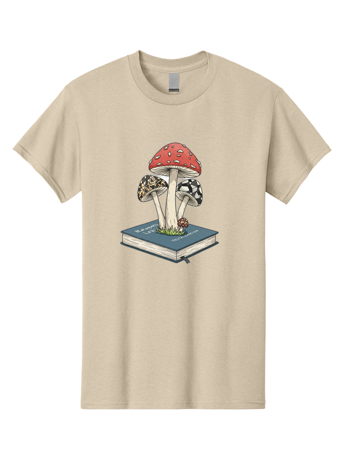 Mushrooms-On-Book-1 Men'S Graphic Tee, 100% Cotton, Comfortable Casual Summer Wear, Machine Washable, Vintage Camera, Old Camera, Antique Camera, Black Camera, Classic Photography, Photography Equipment, Nostalgic Device, Film Camera, Bag845