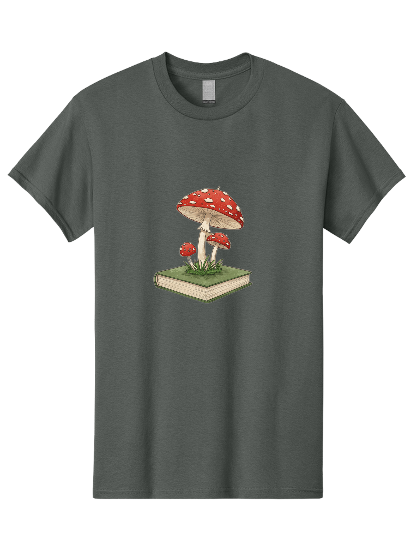 Mushrooms-On-Book-2 Men'S Graphic Tee, 100% Cotton, Comfortable Casual Summer Wear, Machine Washable, Vintage Camera, Old Camera, Antique Camera, Black Camera, Classic Photography, Photography Equipment, Nostalgic Device, Film Camera, Bag846