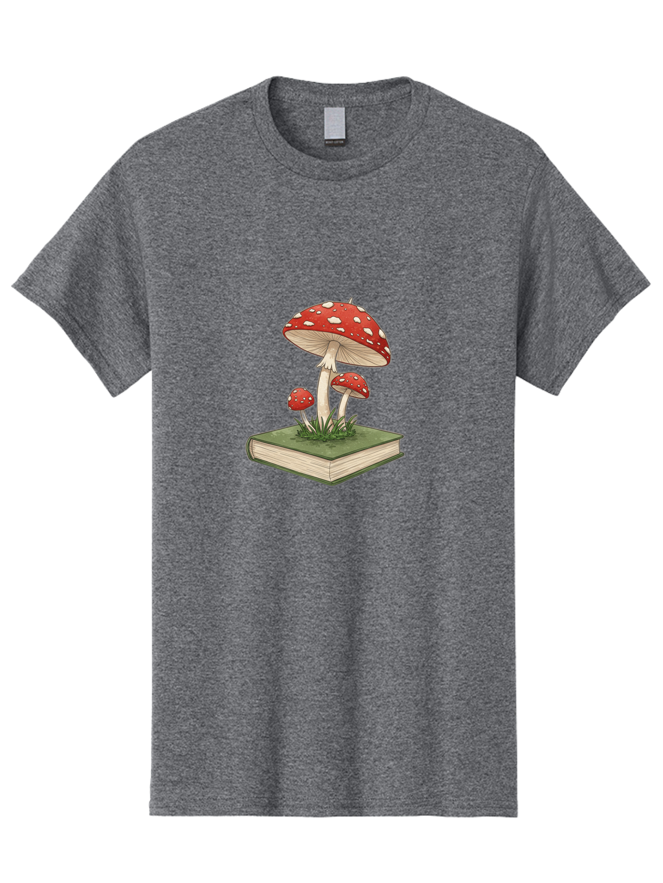 Mushrooms-On-Book-2 Men'S Graphic Tee, 100% Cotton, Comfortable Casual Summer Wear, Machine Washable, Vintage Camera, Old Camera, Antique Camera, Black Camera, Classic Photography, Photography Equipment, Nostalgic Device, Film Camera, Bag846