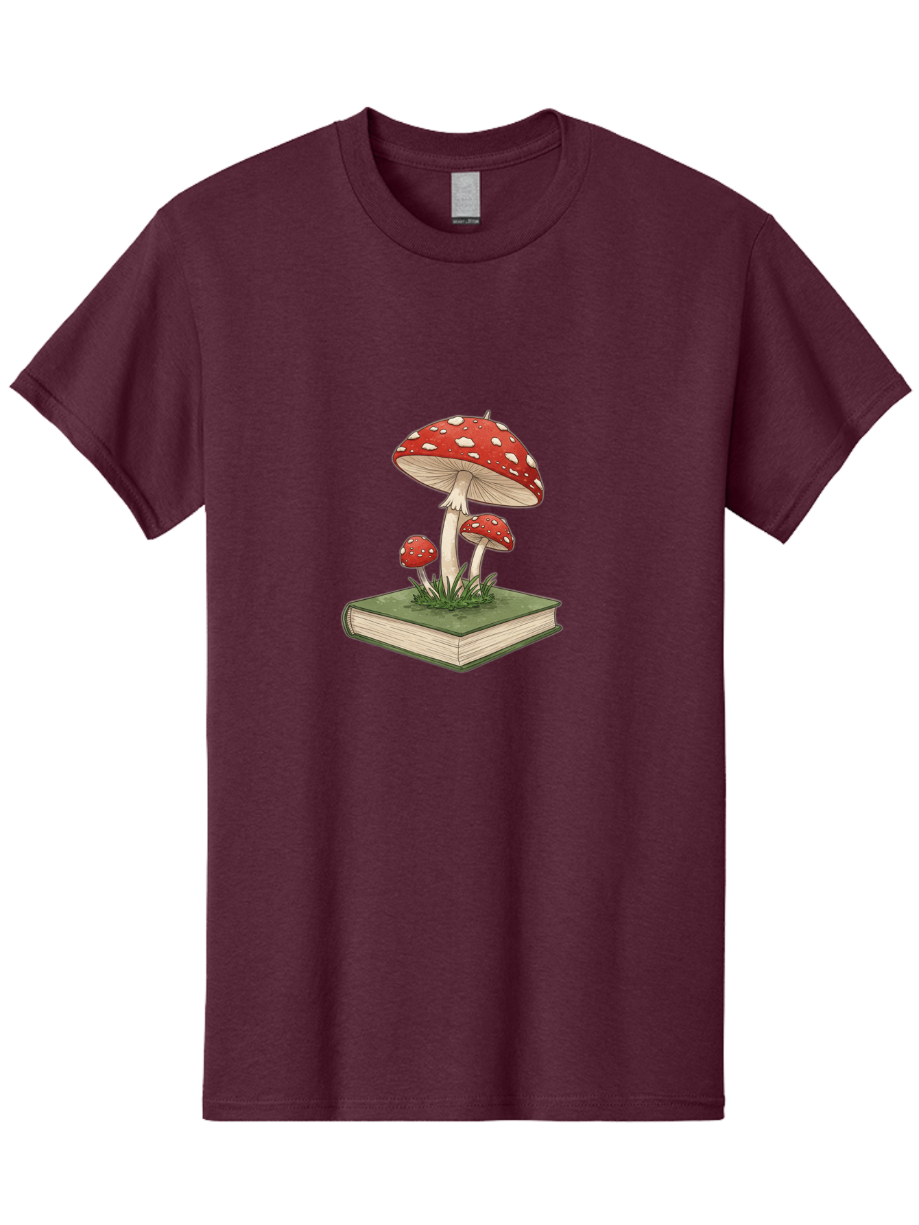 Mushrooms-On-Book-2 Men'S Graphic Tee, 100% Cotton, Comfortable Casual Summer Wear, Machine Washable, Vintage Camera, Old Camera, Antique Camera, Black Camera, Classic Photography, Photography Equipment, Nostalgic Device, Film Camera, Bag846