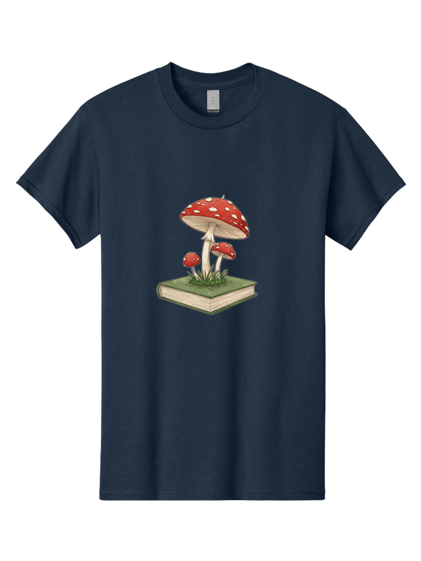 Mushrooms-On-Book-2 Men'S Graphic Tee, 100% Cotton, Comfortable Casual Summer Wear, Machine Washable, Vintage Camera, Old Camera, Antique Camera, Black Camera, Classic Photography, Photography Equipment, Nostalgic Device, Film Camera, Bag846