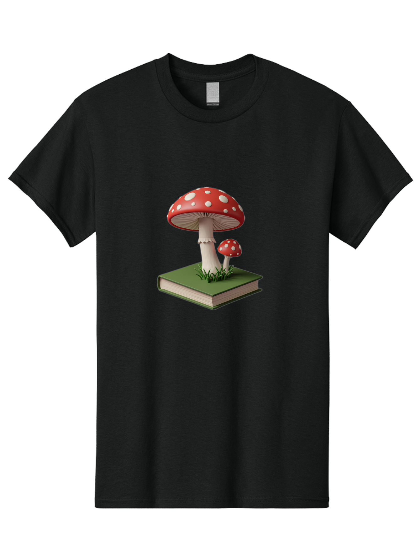 Mushrooms-On-Book-3 Men'S Graphic Tee, 100% Cotton, Comfortable Casual Summer Wear, Machine Washable, Vintage Camera, Old Camera, Antique Camera, Black Camera, Classic Photography, Photography Equipment, Nostalgic Device, Film Camera, Bag847