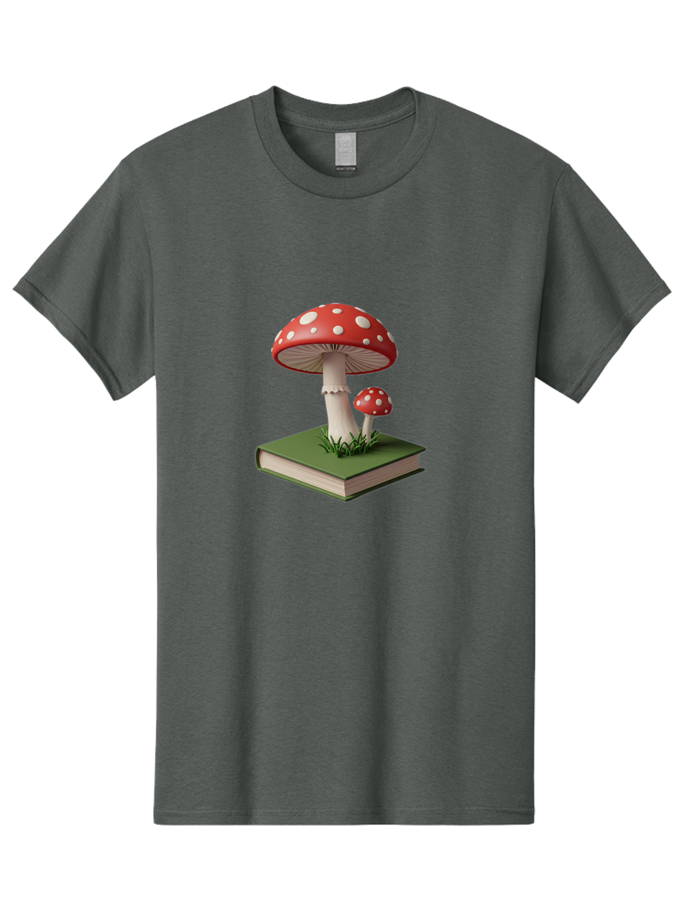 Mushrooms-On-Book-3 Men'S Graphic Tee, 100% Cotton, Comfortable Casual Summer Wear, Machine Washable, Vintage Camera, Old Camera, Antique Camera, Black Camera, Classic Photography, Photography Equipment, Nostalgic Device, Film Camera, Bag847