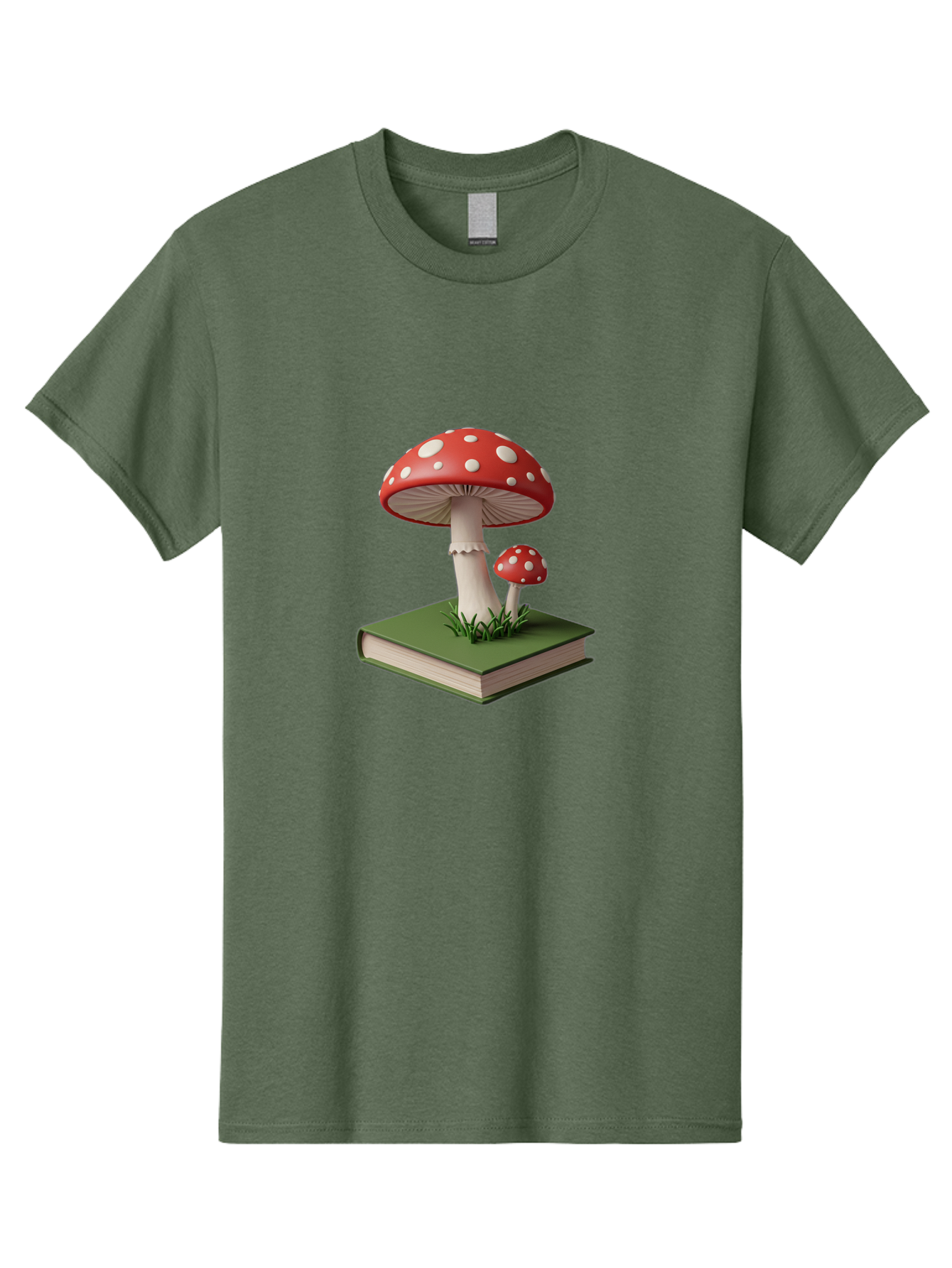 Mushrooms-On-Book-3 Men'S Graphic Tee, 100% Cotton, Comfortable Casual Summer Wear, Machine Washable, Vintage Camera, Old Camera, Antique Camera, Black Camera, Classic Photography, Photography Equipment, Nostalgic Device, Film Camera, Bag847