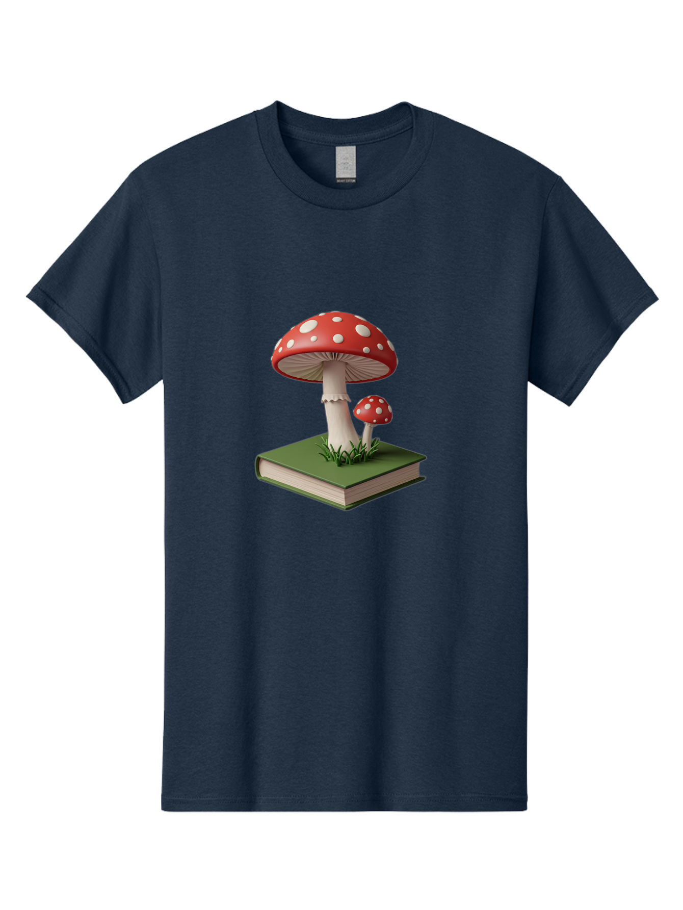 Mushrooms-On-Book-3 Men'S Graphic Tee, 100% Cotton, Comfortable Casual Summer Wear, Machine Washable, Vintage Camera, Old Camera, Antique Camera, Black Camera, Classic Photography, Photography Equipment, Nostalgic Device, Film Camera, Bag847