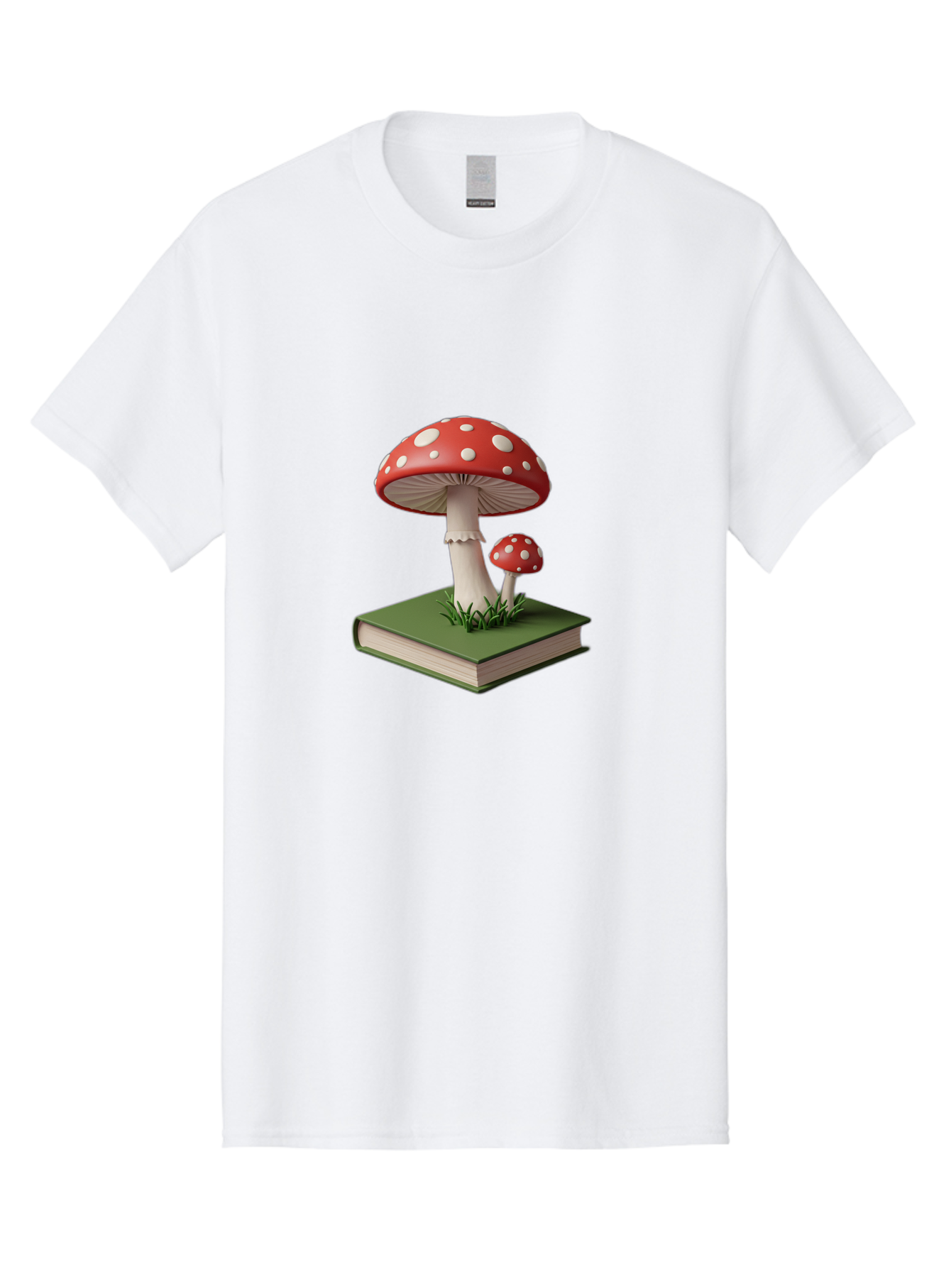 Mushrooms-On-Book-3 Men'S Graphic Tee, 100% Cotton, Comfortable Casual Summer Wear, Machine Washable, Vintage Camera, Old Camera, Antique Camera, Black Camera, Classic Photography, Photography Equipment, Nostalgic Device, Film Camera, Bag847