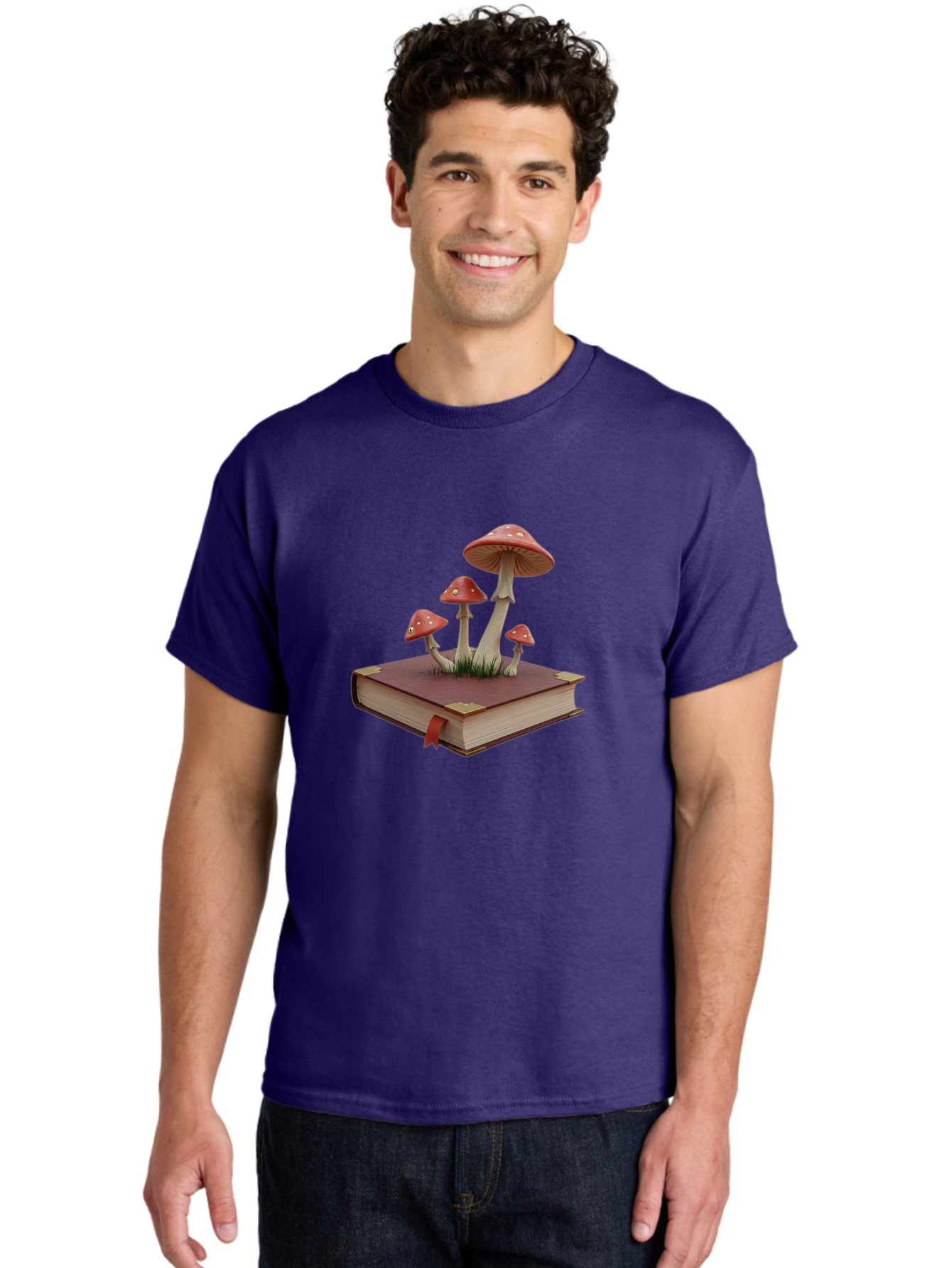 Mushrooms-On-Book Men'S Graphic Tee, 100% Cotton, Comfortable Casual Summer Wear, Machine Washable, Vintage Camera, Old Camera, Antique Camera, Black Camera, Classic Photography, Photography Equipment, Nostalgic Device, Film Camera, Camera Art Bag848