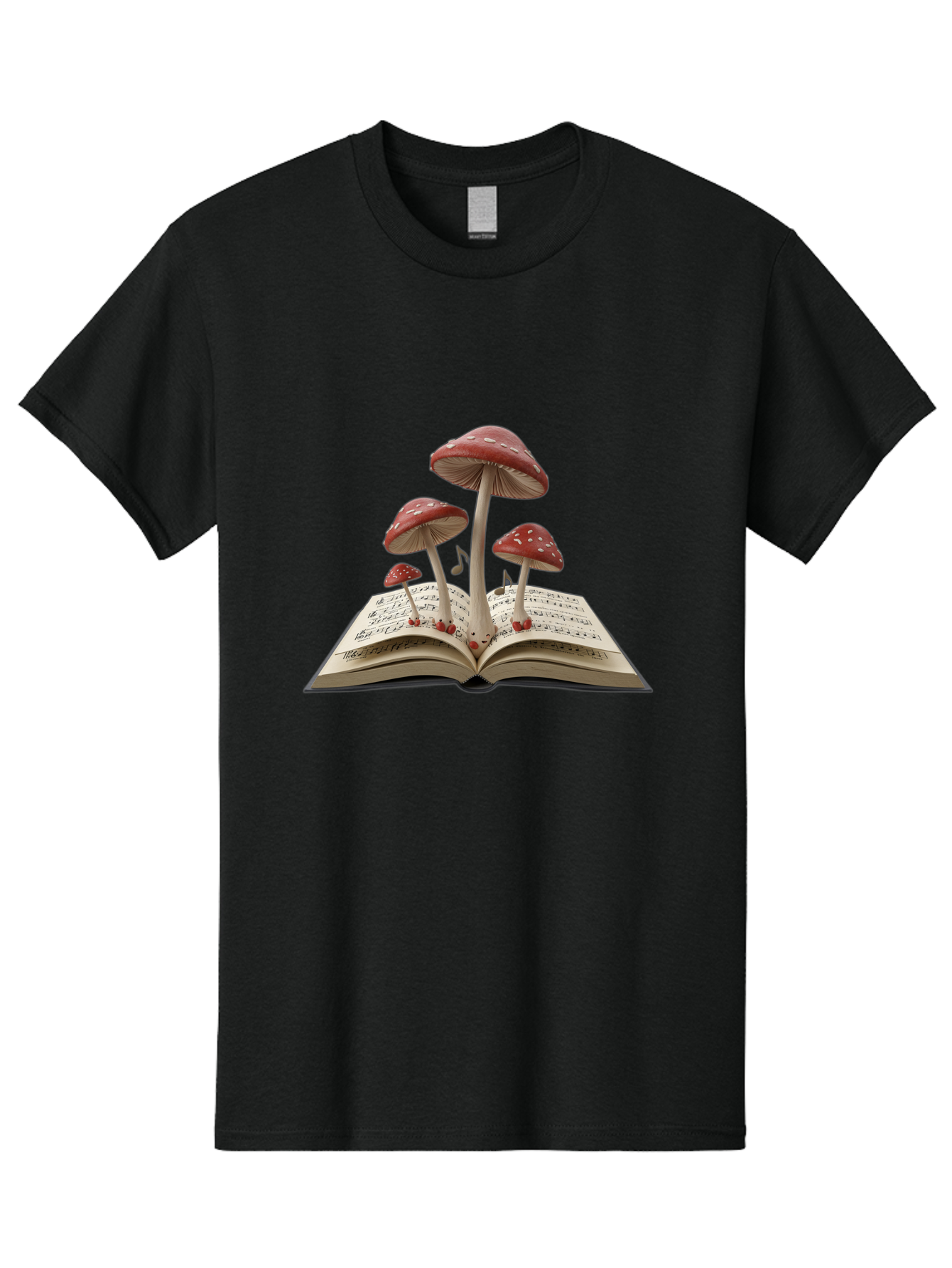 Mushrooms-Rising-From-Open-Book Men'S Graphic Tee, 100% Cotton, Comfortable Casual Summer Wear, Machine Washable, Vintage Camera, Old Camera, Antique Camera, Black Camera, Classic Photography, Photography Equipment, Nostalgic Device, Bag849