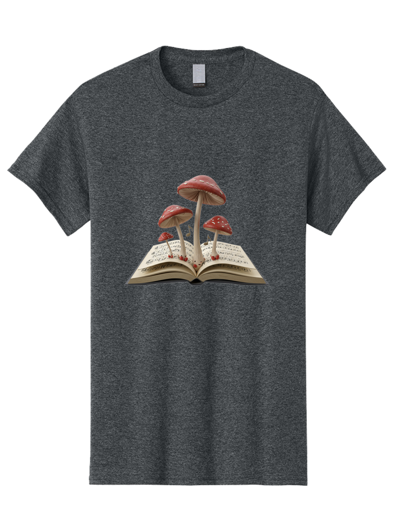 Mushrooms-Rising-From-Open-Book Men'S Graphic Tee, 100% Cotton, Comfortable Casual Summer Wear, Machine Washable, Vintage Camera, Old Camera, Antique Camera, Black Camera, Classic Photography, Photography Equipment, Nostalgic Device, Bag849