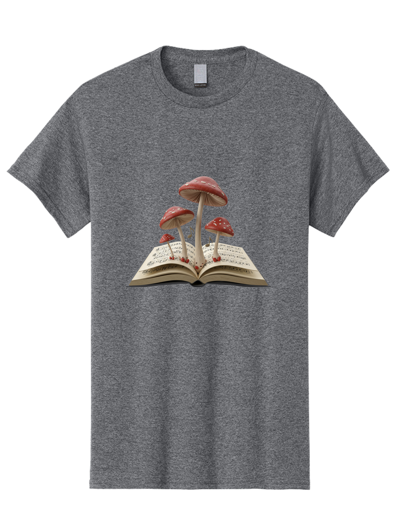 Mushrooms-Rising-From-Open-Book Men'S Graphic Tee, 100% Cotton, Comfortable Casual Summer Wear, Machine Washable, Vintage Camera, Old Camera, Antique Camera, Black Camera, Classic Photography, Photography Equipment, Nostalgic Device, Bag849