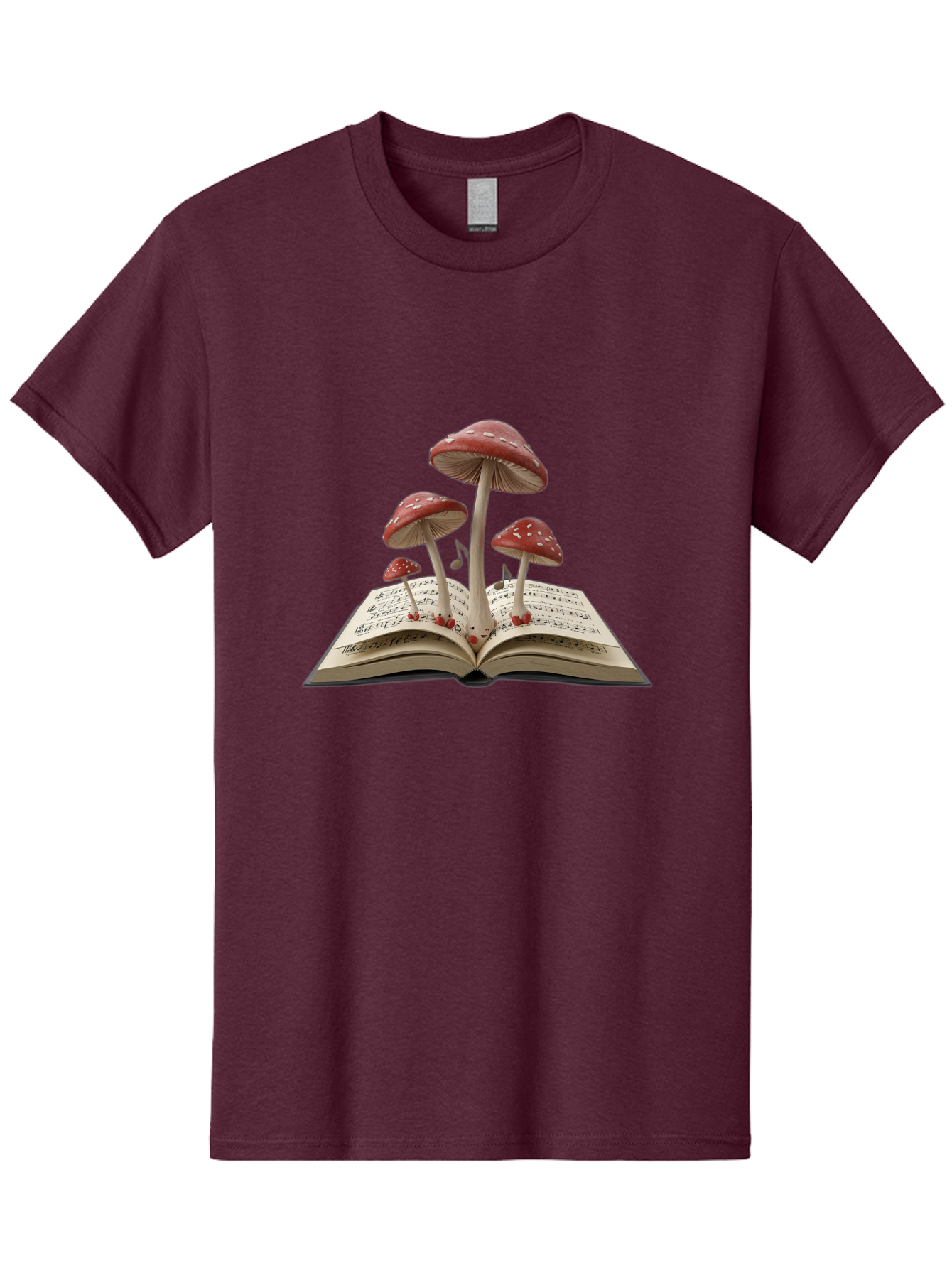 Mushrooms-Rising-From-Open-Book Men'S Graphic Tee, 100% Cotton, Comfortable Casual Summer Wear, Machine Washable, Vintage Camera, Old Camera, Antique Camera, Black Camera, Classic Photography, Photography Equipment, Nostalgic Device, Bag849
