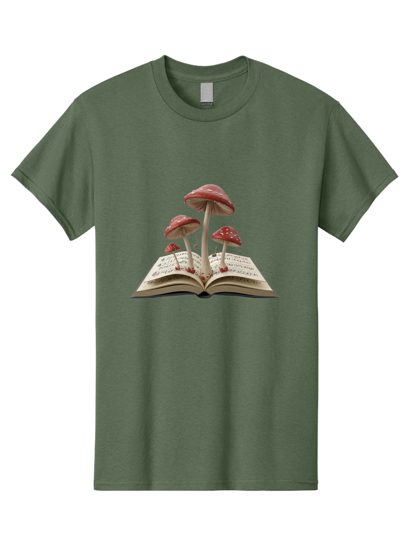 Mushrooms-Rising-From-Open-Book Men'S Graphic Tee, 100% Cotton, Comfortable Casual Summer Wear, Machine Washable, Vintage Camera, Old Camera, Antique Camera, Black Camera, Classic Photography, Photography Equipment, Nostalgic Device, Bag849