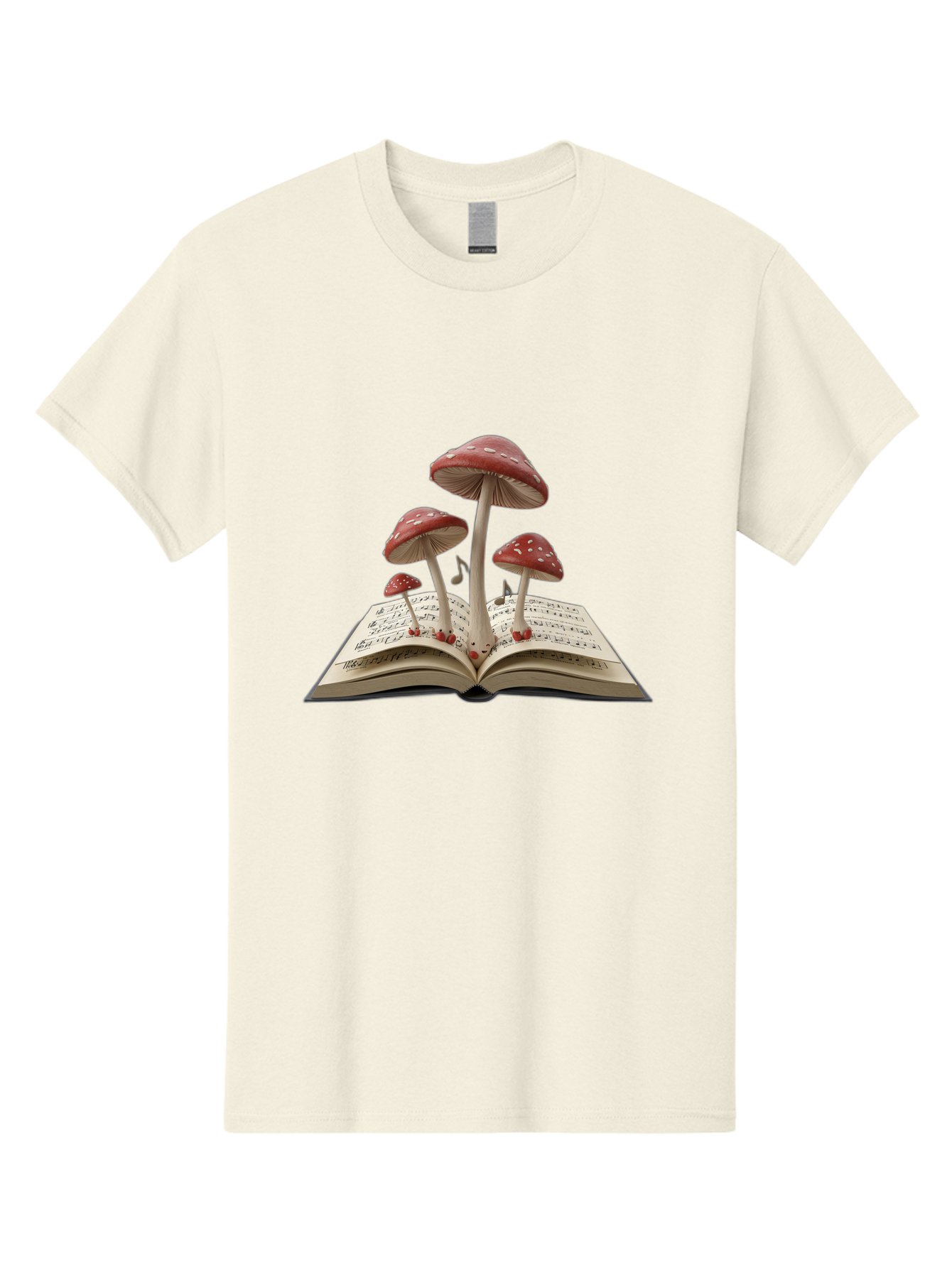 Mushrooms-Rising-From-Open-Book Men'S Graphic Tee, 100% Cotton, Comfortable Casual Summer Wear, Machine Washable, Vintage Camera, Old Camera, Antique Camera, Black Camera, Classic Photography, Photography Equipment, Nostalgic Device, Bag849
