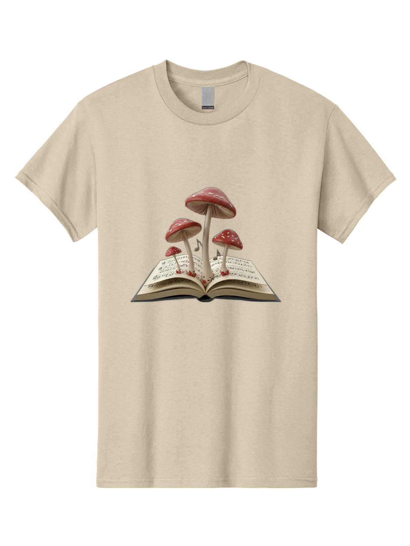 Mushrooms-Rising-From-Open-Book Men'S Graphic Tee, 100% Cotton, Comfortable Casual Summer Wear, Machine Washable, Vintage Camera, Old Camera, Antique Camera, Black Camera, Classic Photography, Photography Equipment, Nostalgic Device, Bag849