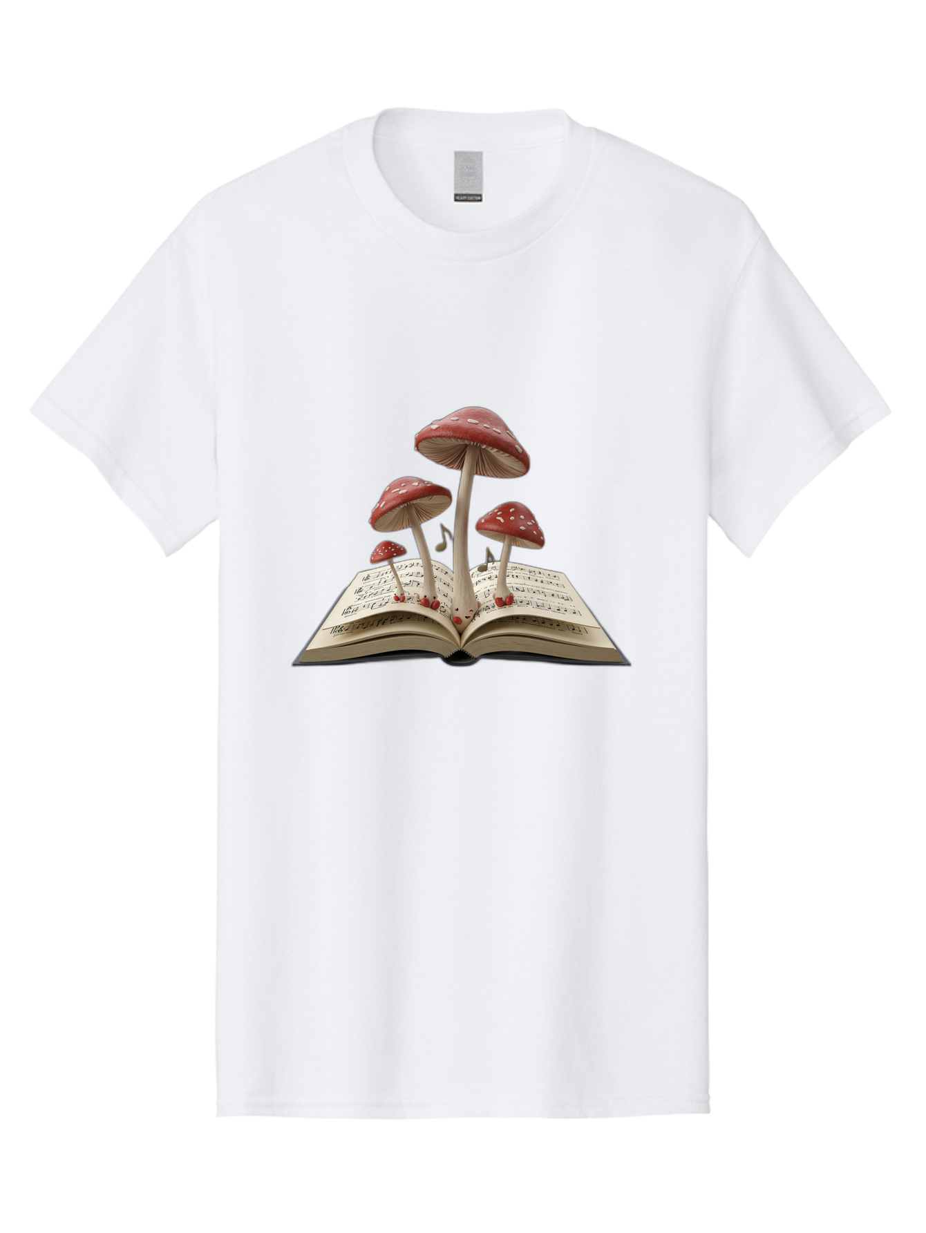 Mushrooms-Rising-From-Open-Book Men'S Graphic Tee, 100% Cotton, Comfortable Casual Summer Wear, Machine Washable, Vintage Camera, Old Camera, Antique Camera, Black Camera, Classic Photography, Photography Equipment, Nostalgic Device, Bag849