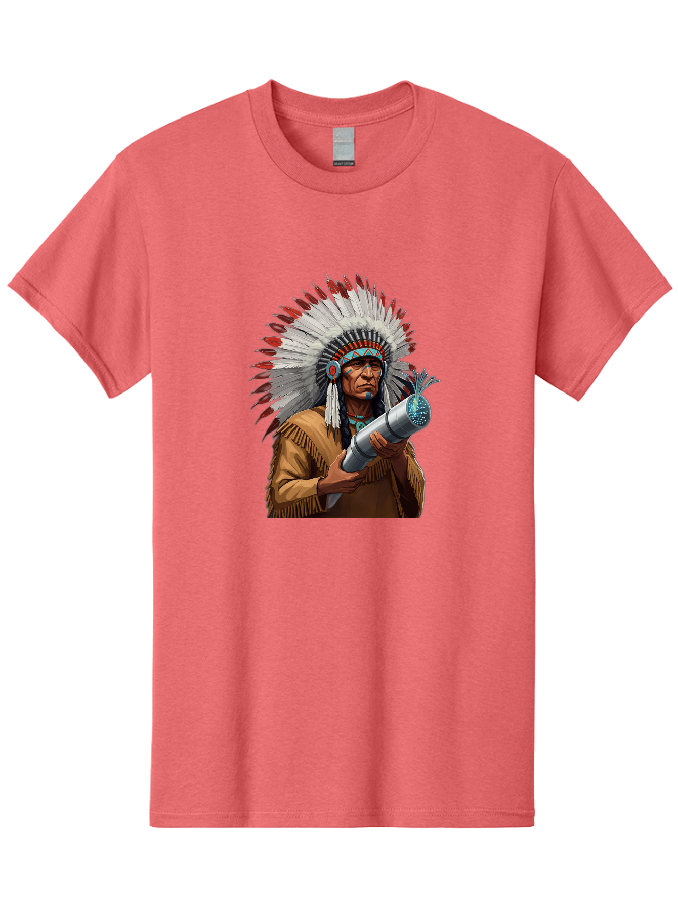 Native-American-Headdress Men'S Graphic Tee, 100% Cotton, Comfortable Casual Summer Wear, Machine Washable, Vintage Camera, Old Camera, Antique Camera, Black Camera, Classic Photography, Photography Equipment, Nostalgic Device, Film Camera, Bag851