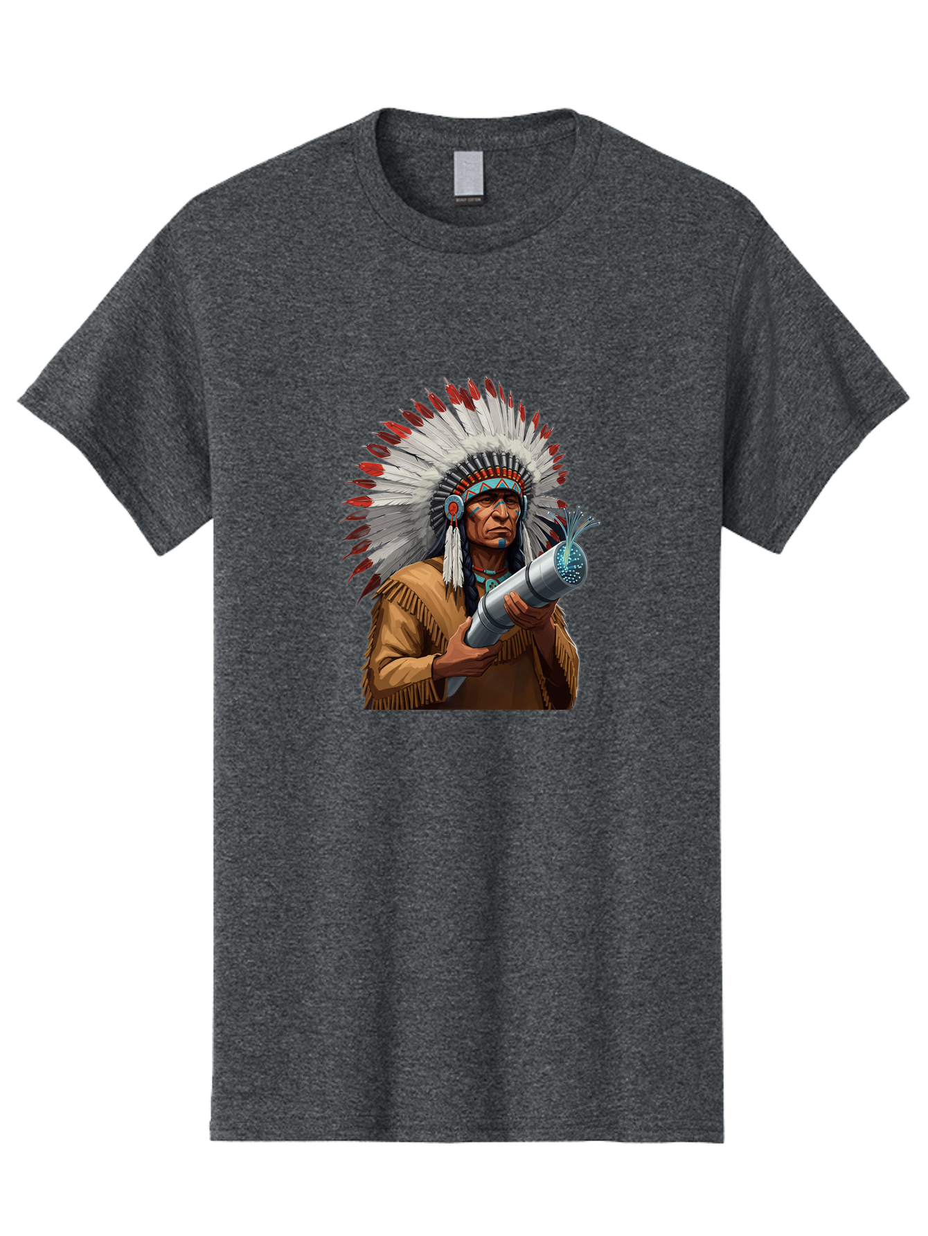 Native-American-Headdress Men'S Graphic Tee, 100% Cotton, Comfortable Casual Summer Wear, Machine Washable, Vintage Camera, Old Camera, Antique Camera, Black Camera, Classic Photography, Photography Equipment, Nostalgic Device, Film Camera, Bag851
