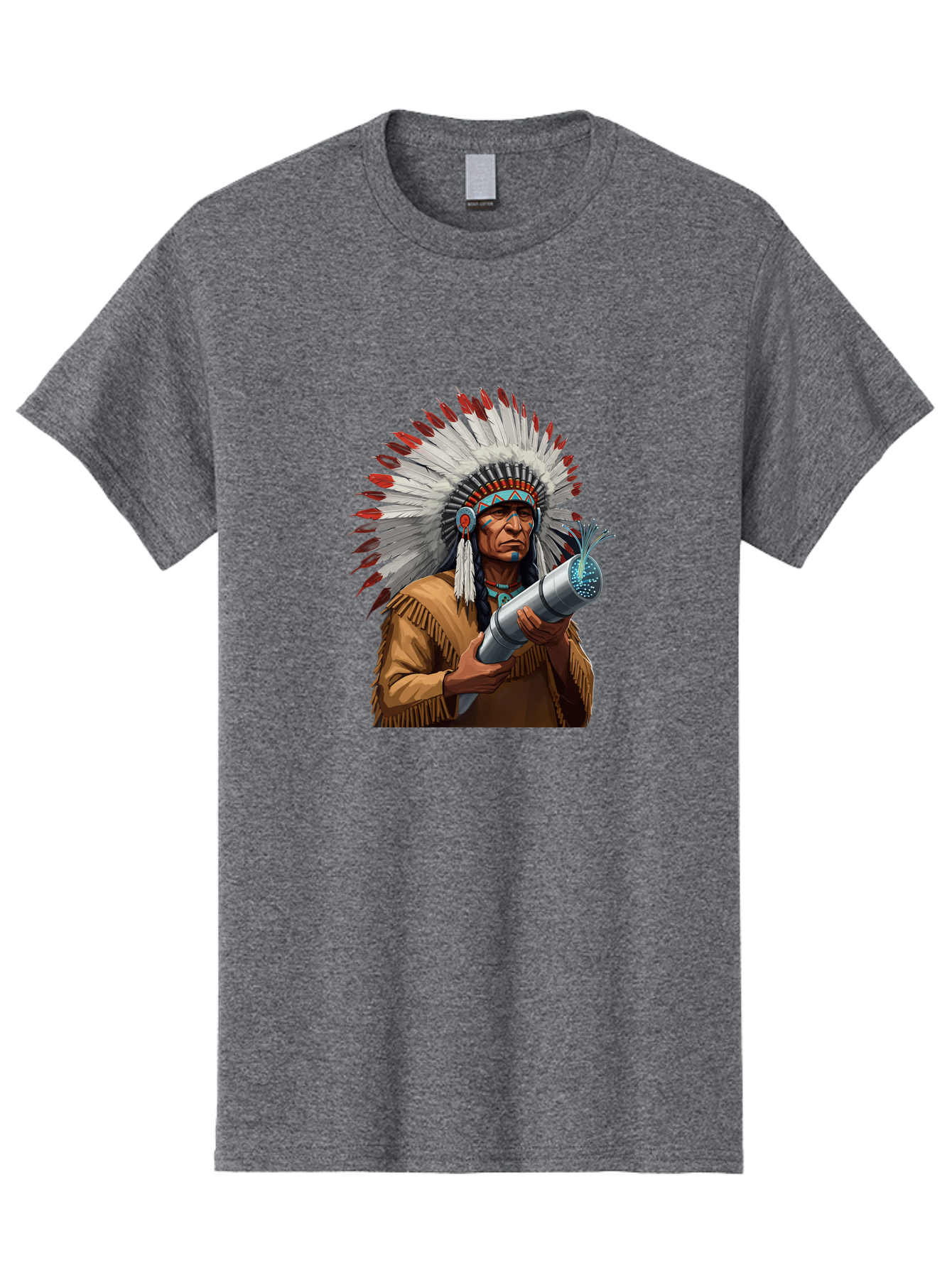 Native-American-Headdress Men'S Graphic Tee, 100% Cotton, Comfortable Casual Summer Wear, Machine Washable, Vintage Camera, Old Camera, Antique Camera, Black Camera, Classic Photography, Photography Equipment, Nostalgic Device, Film Camera, Bag851