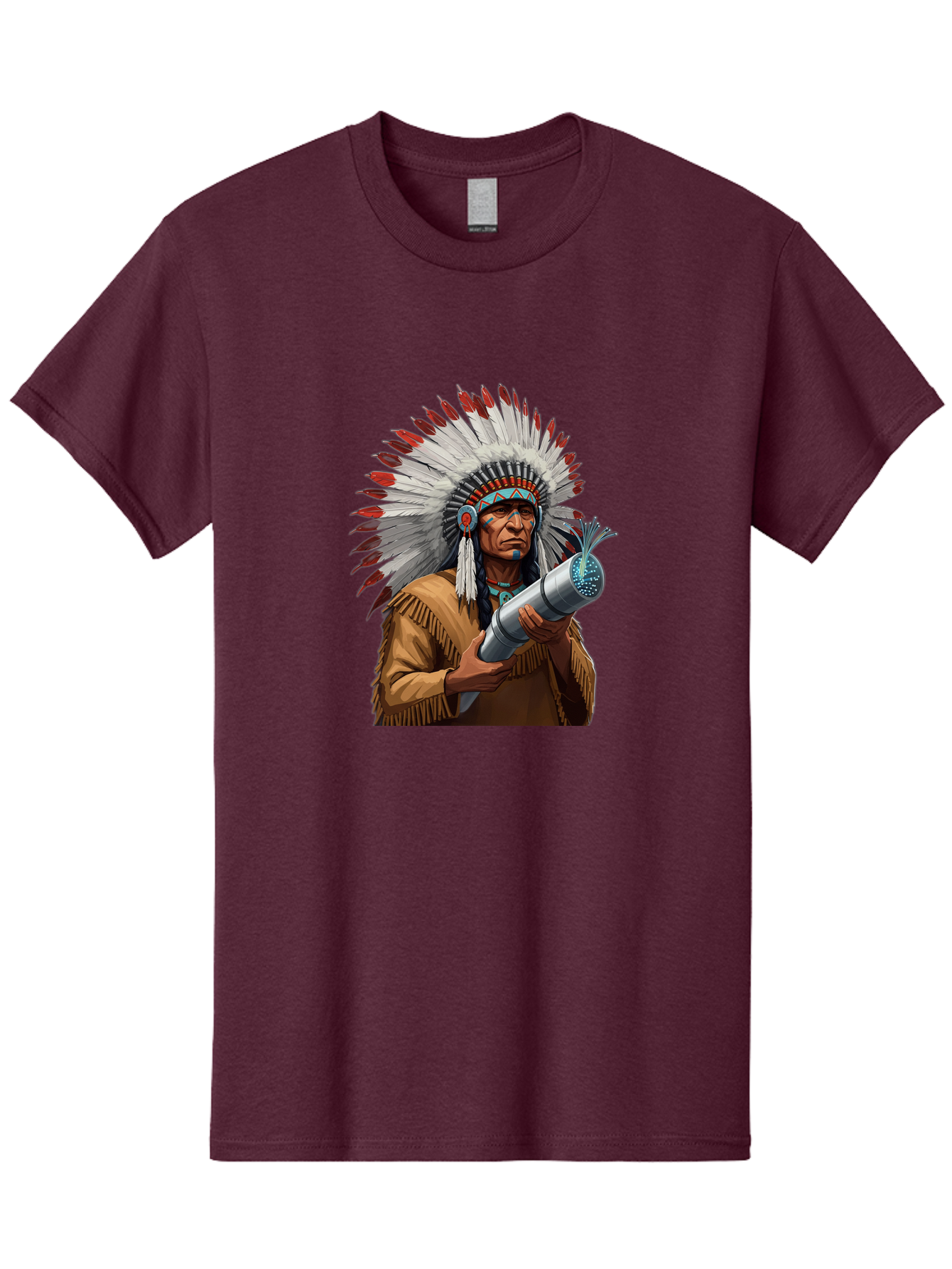 Native-American-Headdress Men'S Graphic Tee, 100% Cotton, Comfortable Casual Summer Wear, Machine Washable, Vintage Camera, Old Camera, Antique Camera, Black Camera, Classic Photography, Photography Equipment, Nostalgic Device, Film Camera, Bag851