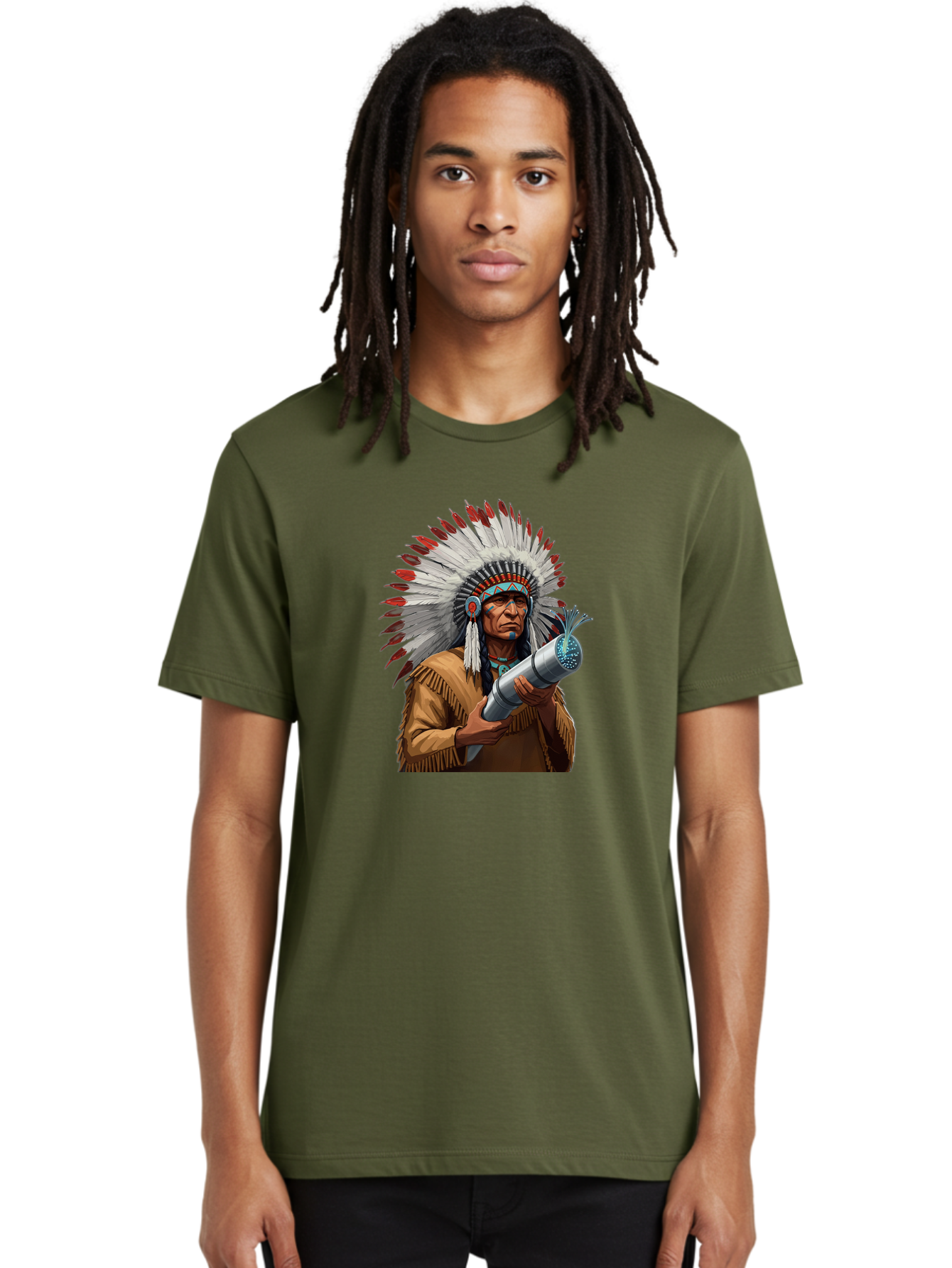 Native-American-Headdress Men'S Graphic Tee, 100% Cotton, Comfortable Casual Summer Wear, Machine Washable, Vintage Camera, Old Camera, Antique Camera, Black Camera, Classic Photography, Photography Equipment, Nostalgic Device, Film Camera, Bag851