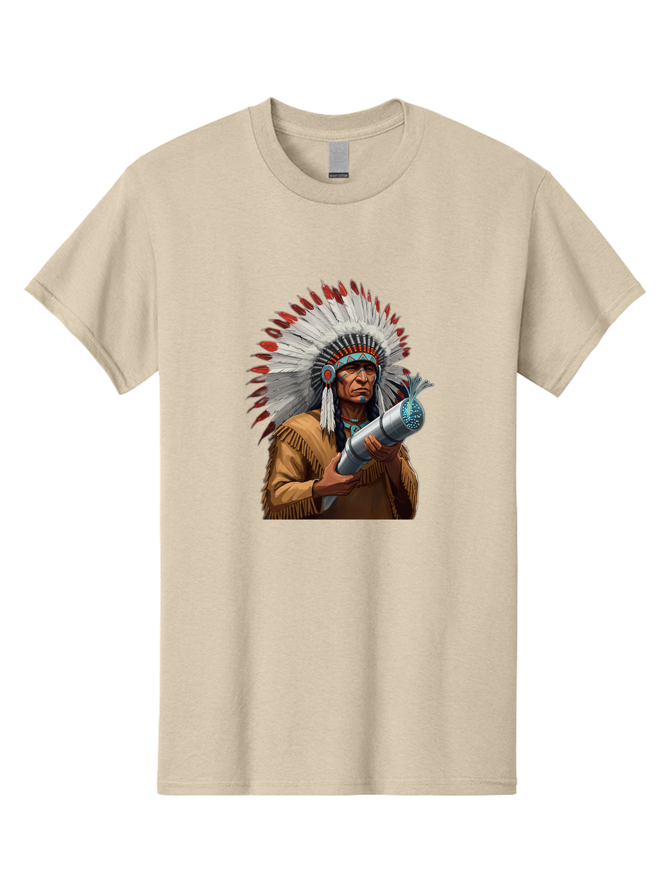 Native-American-Headdress Men'S Graphic Tee, 100% Cotton, Comfortable Casual Summer Wear, Machine Washable, Vintage Camera, Old Camera, Antique Camera, Black Camera, Classic Photography, Photography Equipment, Nostalgic Device, Film Camera, Bag851