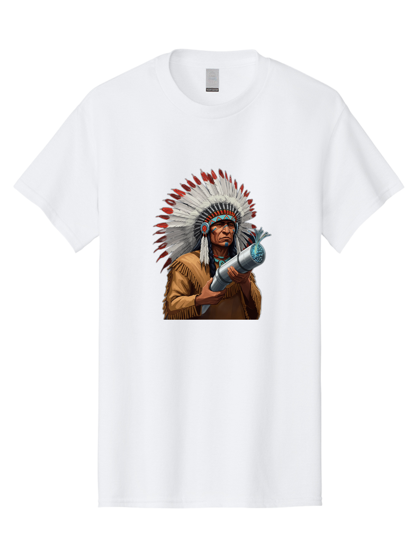 Native-American-Headdress Men'S Graphic Tee, 100% Cotton, Comfortable Casual Summer Wear, Machine Washable, Vintage Camera, Old Camera, Antique Camera, Black Camera, Classic Photography, Photography Equipment, Nostalgic Device, Film Camera, Bag851