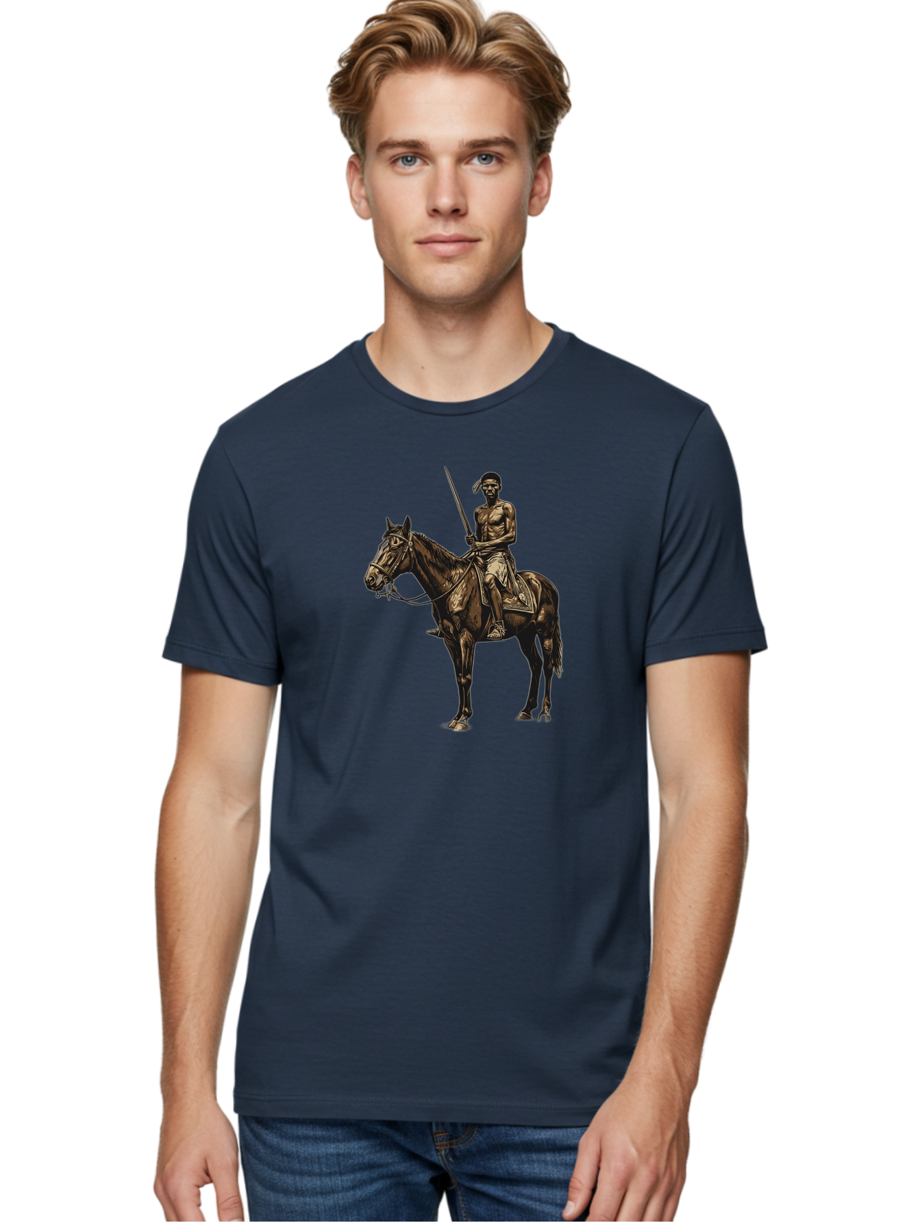 Native-American-Horseman Men'S Graphic Tee, 100% Cotton, Comfortable Casual Summer Wear, Machine Washable, Vintage Camera, Old Camera, Antique Camera, Black Camera, Classic Photography, Photography Equipment, Nostalgic Device, Film Camera, Bag852