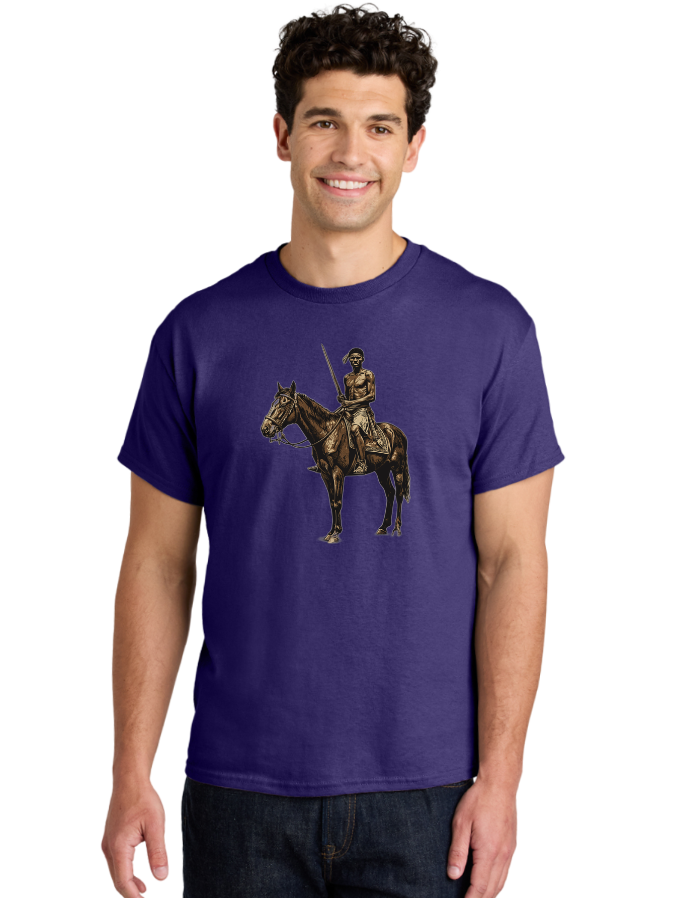 Native-American-Horseman Men'S Graphic Tee, 100% Cotton, Comfortable Casual Summer Wear, Machine Washable, Vintage Camera, Old Camera, Antique Camera, Black Camera, Classic Photography, Photography Equipment, Nostalgic Device, Film Camera, Bag852