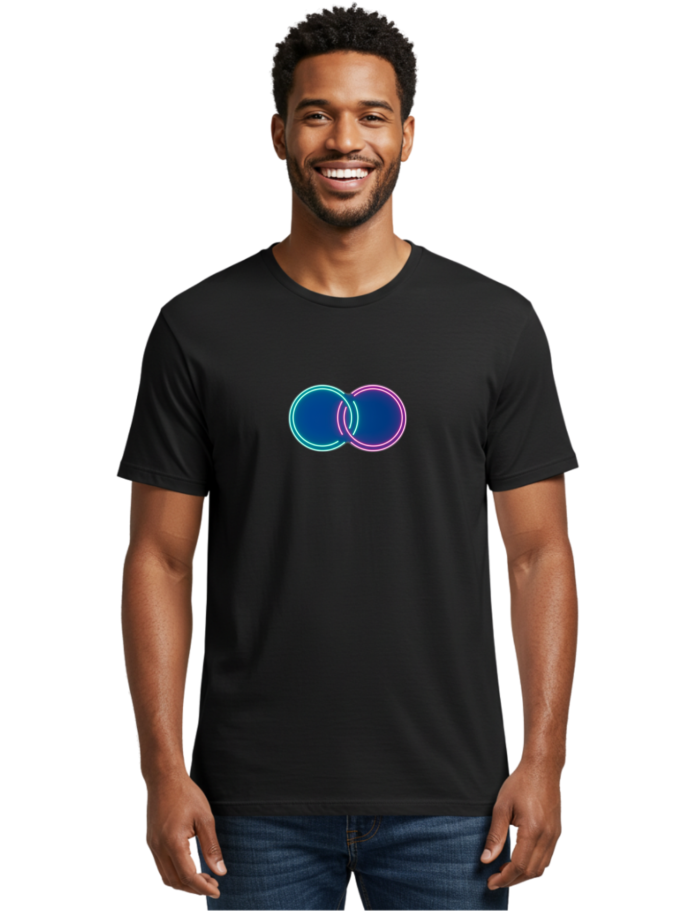 Neon-Circles Men'S Graphic Tee, 100% Cotton, Comfortable Casual Summer Wear, Machine Washable, Vintage Camera, Old Camera, Antique Camera, Black Camera, Classic Photography, Photography Equipment, Nostalgic Device, Film Camera, Camera Art Bag855