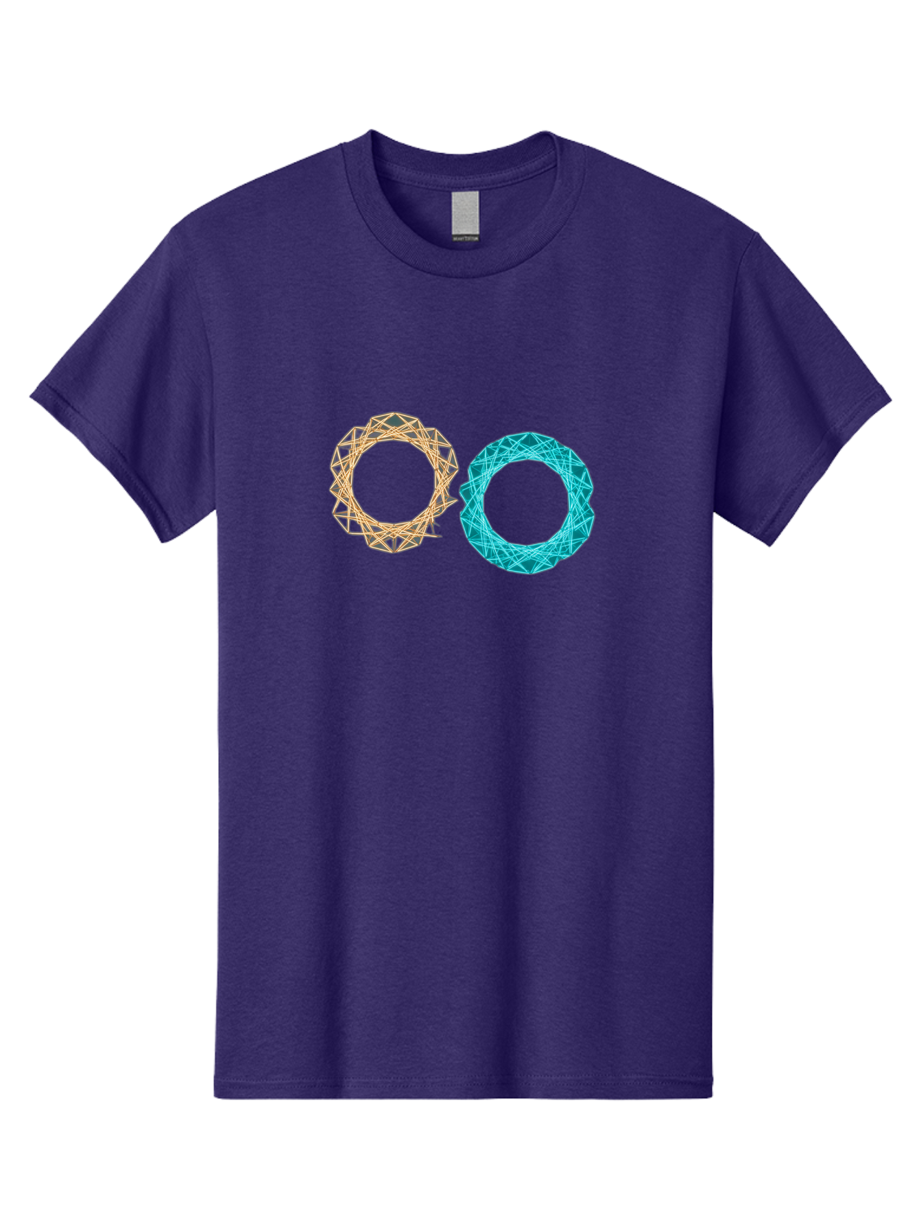 Orange-And-Blue-Wireframe-Circles Men'S Graphic Tee, 100% Cotton, Comfortable Casual Summer Wear, Machine Washable, Vintage Camera, Old Camera, Antique Camera, Black Camera, Classic Photography, Photography Equipment, Nostalgic Device, Bag881