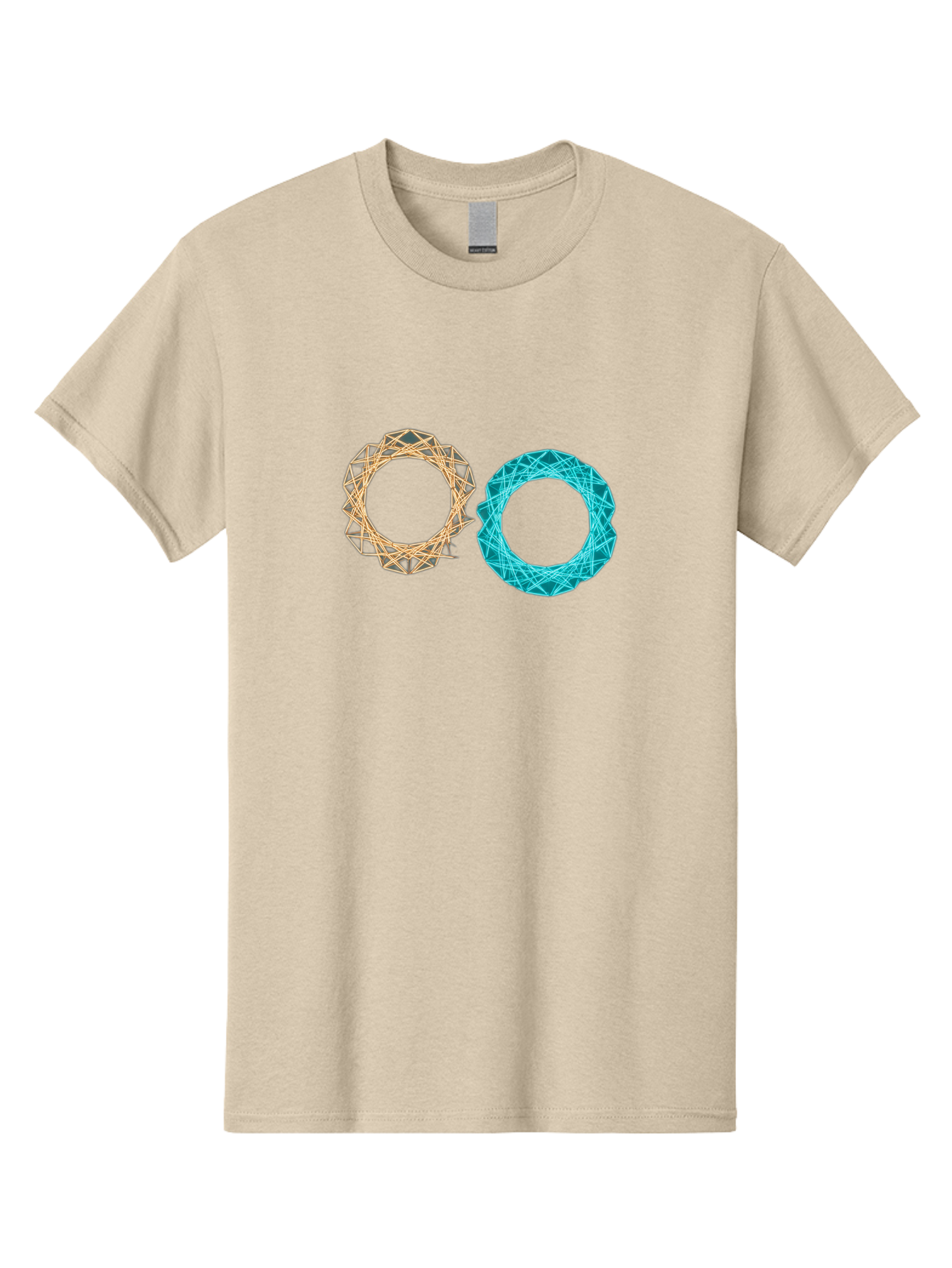 Orange-And-Blue-Wireframe-Circles Men'S Graphic Tee, 100% Cotton, Comfortable Casual Summer Wear, Machine Washable, Vintage Camera, Old Camera, Antique Camera, Black Camera, Classic Photography, Photography Equipment, Nostalgic Device, Bag881