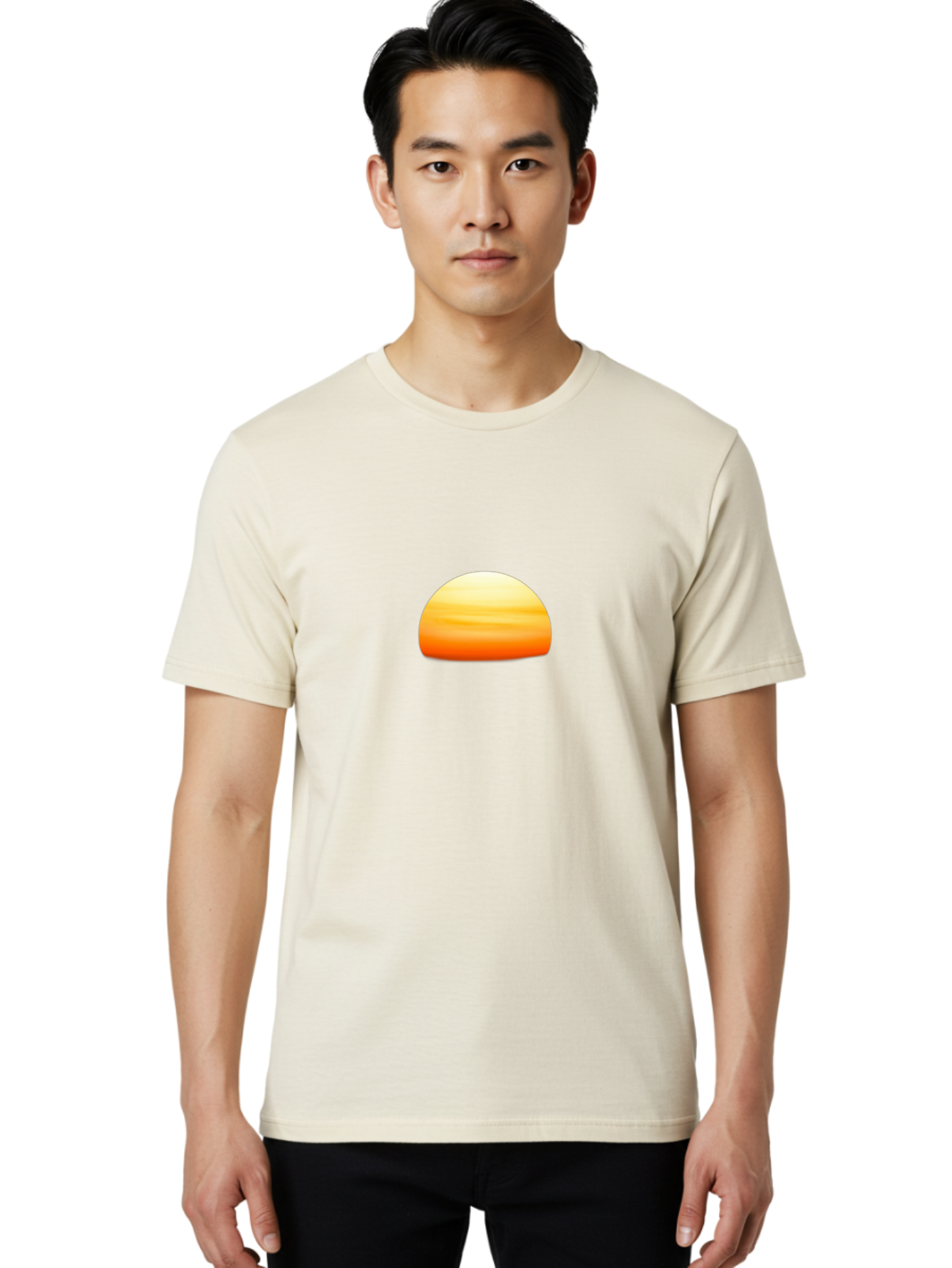 Orange-Gradient-Dome Men'S Graphic Tee, 100% Cotton, Comfortable Casual Summer Wear, Machine Washable, Vintage Camera, Old Camera, Antique Camera, Black Camera, Classic Photography, Photography Equipment, Nostalgic Device, Film Camera, Bag883