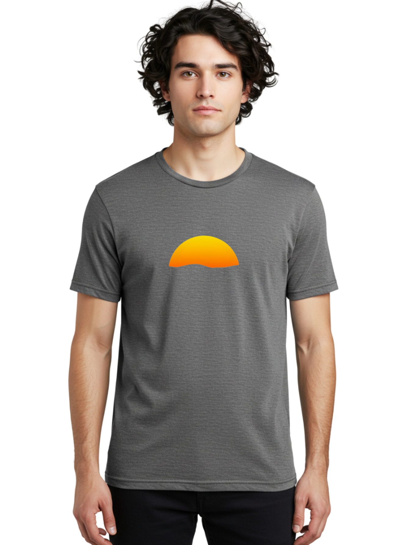 Orange-Half-Circle Men'S Graphic Tee, 100% Cotton, Comfortable Casual Summer Wear, Machine Washable, Vintage Camera, Old Camera, Antique Camera, Black Camera, Classic Photography, Photography Equipment, Nostalgic Device, Film Camera, Bag884