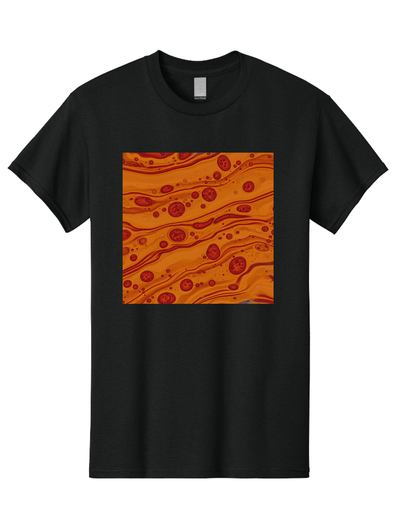 Orange-Marble-Pattern Men'S Graphic Tee, 100% Cotton, Comfortable Casual Summer Wear, Machine Washable, Vintage Camera, Old Camera, Antique Camera, Black Camera, Classic Photography, Photography Equipment, Nostalgic Device, Film Camera, Bag885