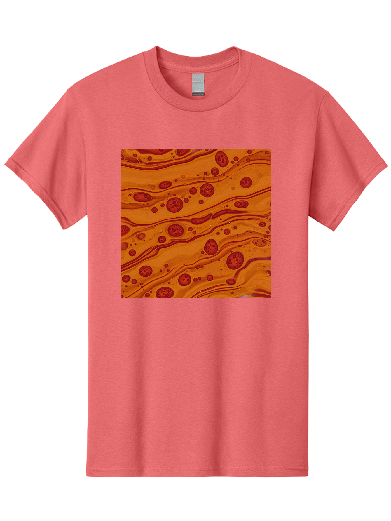 Orange-Marble-Pattern Men'S Graphic Tee, 100% Cotton, Comfortable Casual Summer Wear, Machine Washable, Vintage Camera, Old Camera, Antique Camera, Black Camera, Classic Photography, Photography Equipment, Nostalgic Device, Film Camera, Bag885