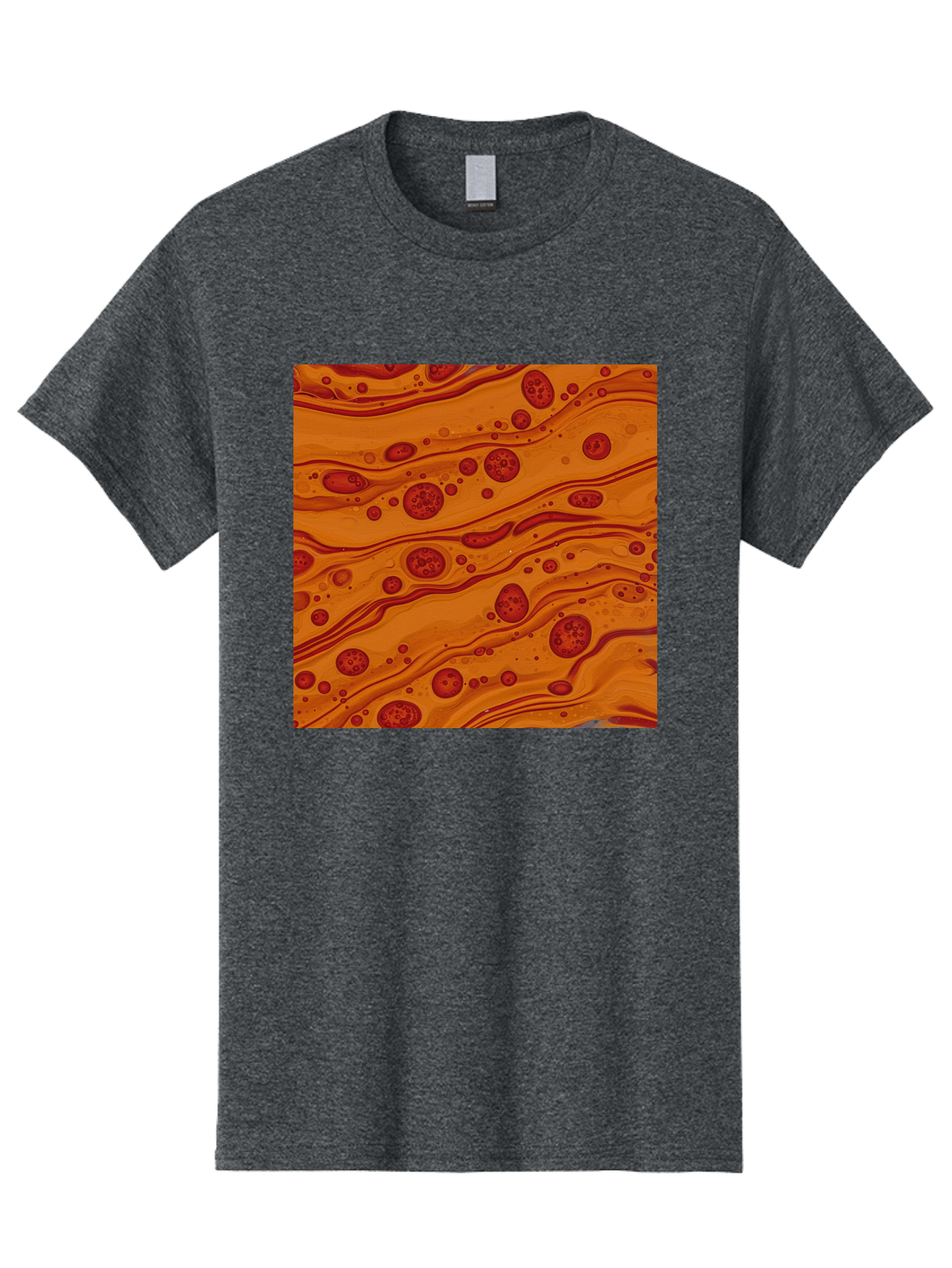 Orange-Marble-Pattern Men'S Graphic Tee, 100% Cotton, Comfortable Casual Summer Wear, Machine Washable, Vintage Camera, Old Camera, Antique Camera, Black Camera, Classic Photography, Photography Equipment, Nostalgic Device, Film Camera, Bag885