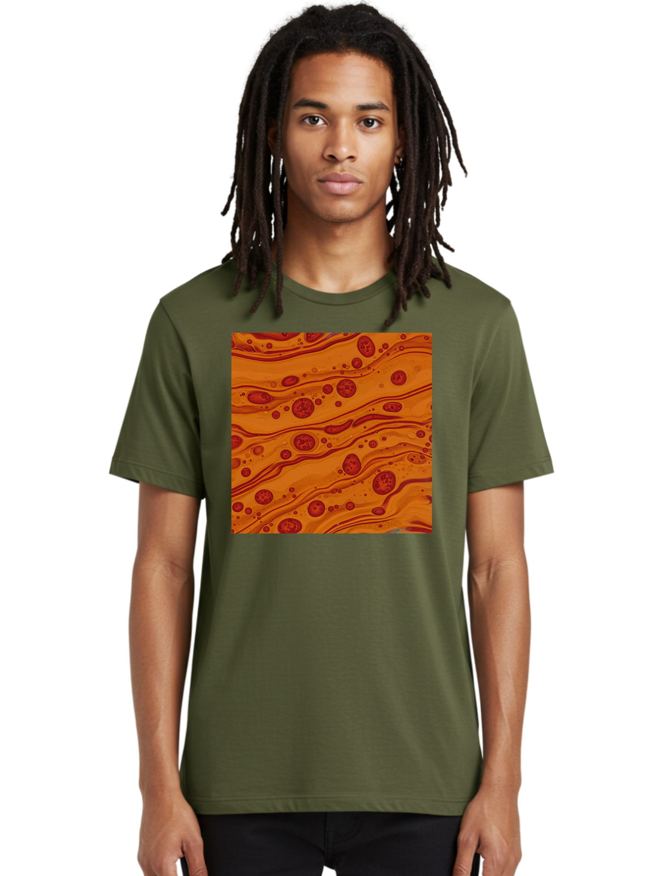 Orange-Marble-Pattern Men'S Graphic Tee, 100% Cotton, Comfortable Casual Summer Wear, Machine Washable, Vintage Camera, Old Camera, Antique Camera, Black Camera, Classic Photography, Photography Equipment, Nostalgic Device, Film Camera, Bag885