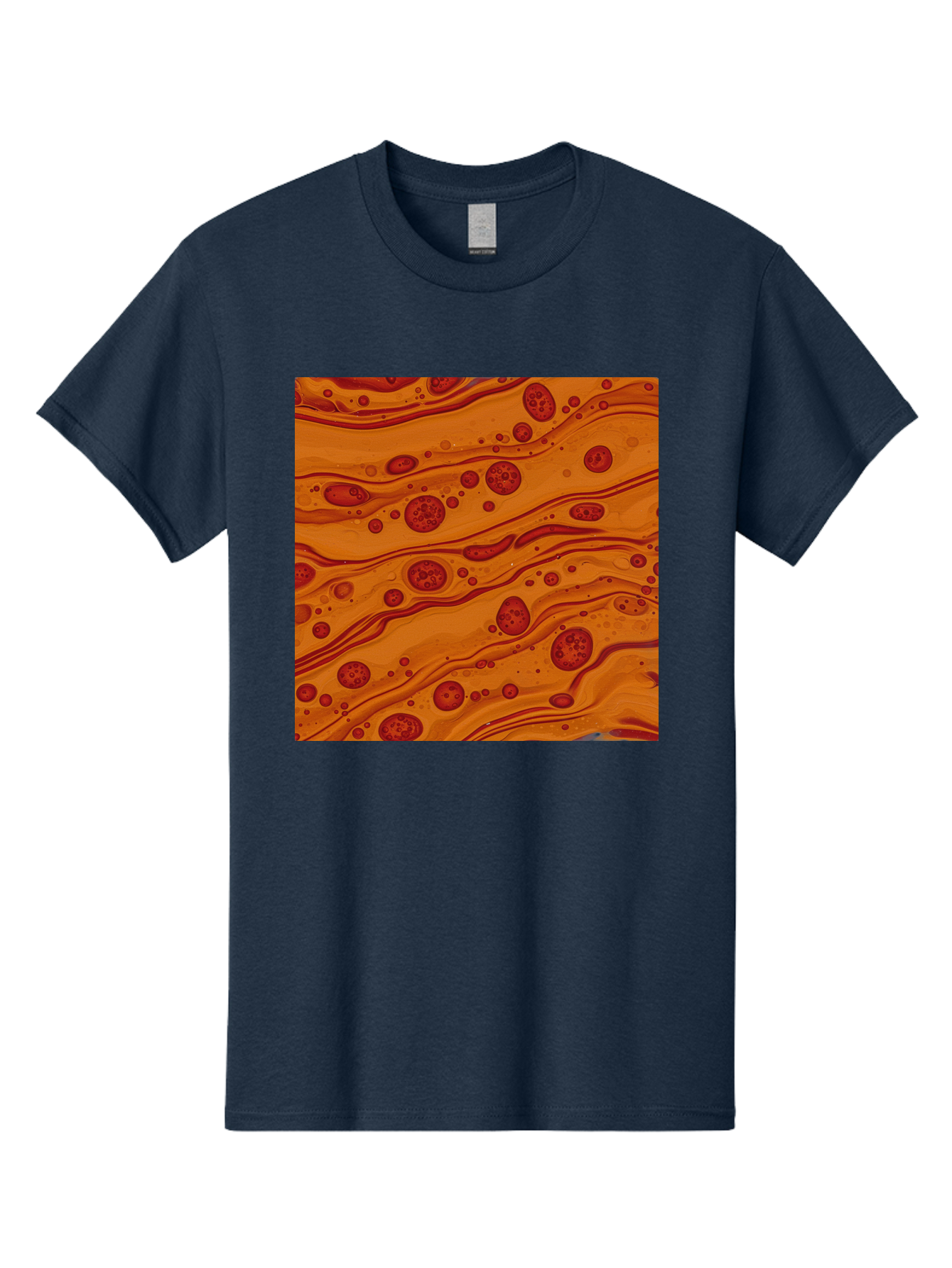 Orange-Marble-Pattern Men'S Graphic Tee, 100% Cotton, Comfortable Casual Summer Wear, Machine Washable, Vintage Camera, Old Camera, Antique Camera, Black Camera, Classic Photography, Photography Equipment, Nostalgic Device, Film Camera, Bag885