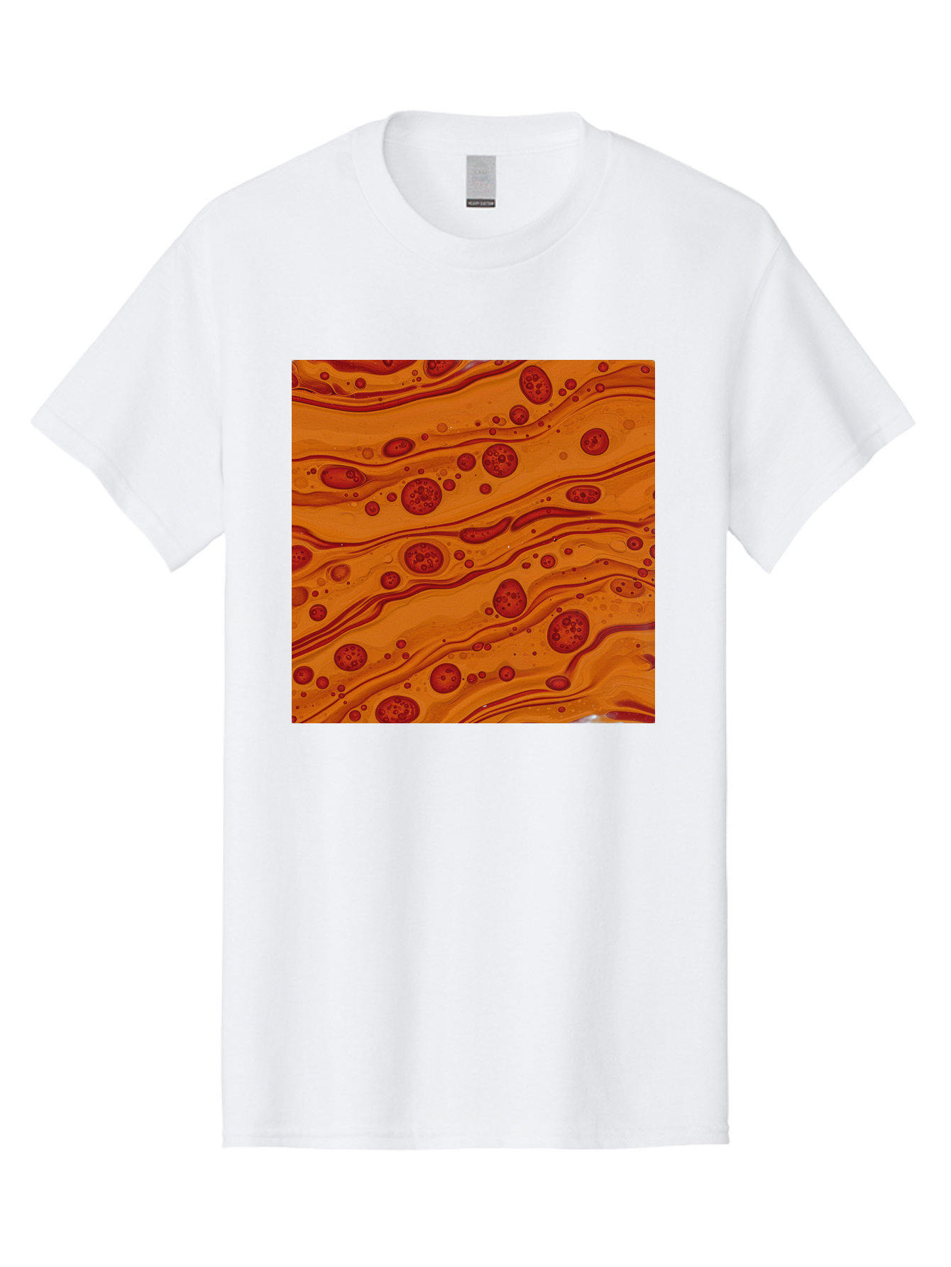 Orange-Marble-Pattern Men'S Graphic Tee, 100% Cotton, Comfortable Casual Summer Wear, Machine Washable, Vintage Camera, Old Camera, Antique Camera, Black Camera, Classic Photography, Photography Equipment, Nostalgic Device, Film Camera, Bag885