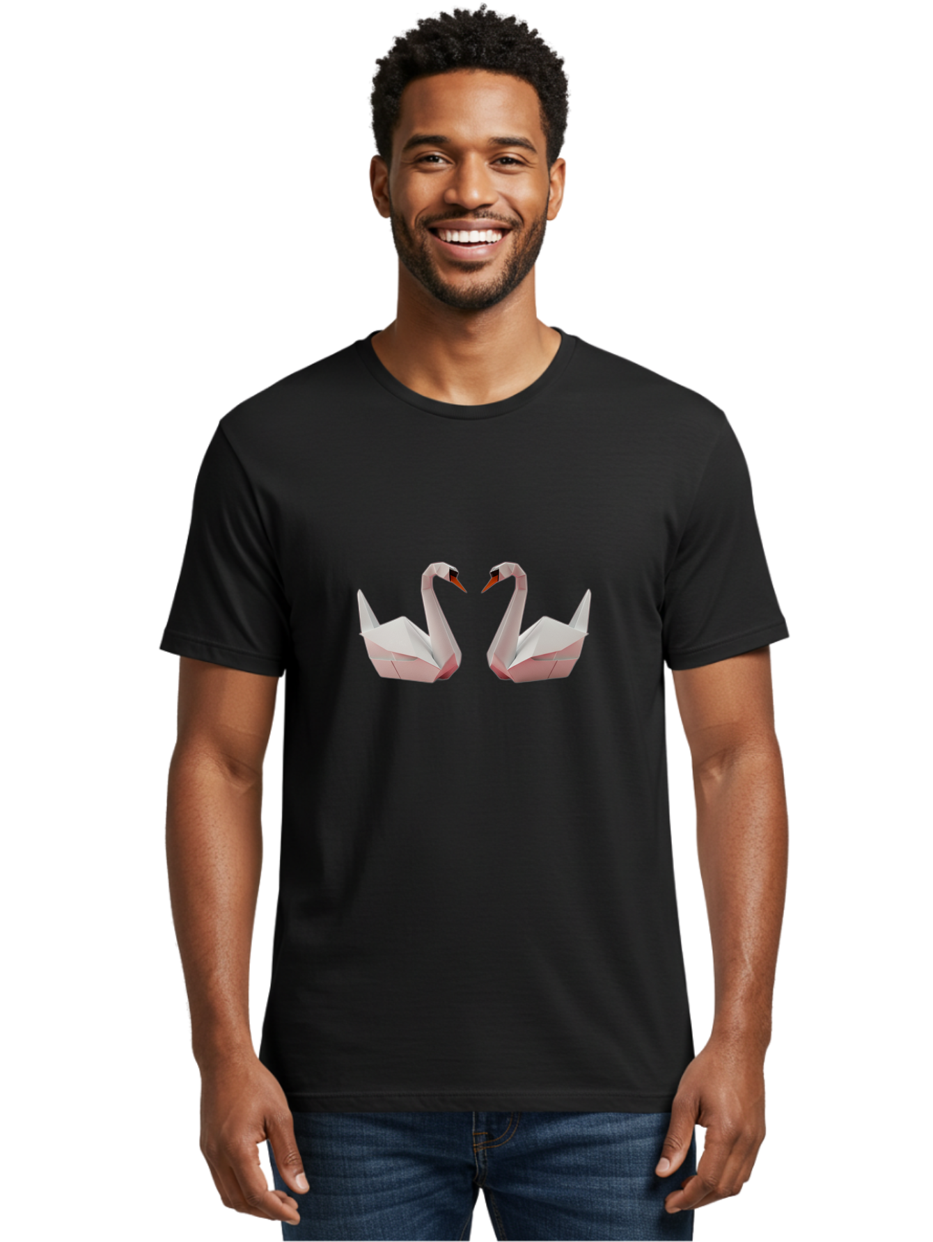 Origami-Swans Men'S Graphic Tee, 100% Cotton, Comfortable Casual Summer Wear, Machine Washable, Vintage Camera, Old Camera, Antique Camera, Black Camera, Classic Photography, Photography Equipment, Nostalgic Device, Film Camera, Camera Art Bag889