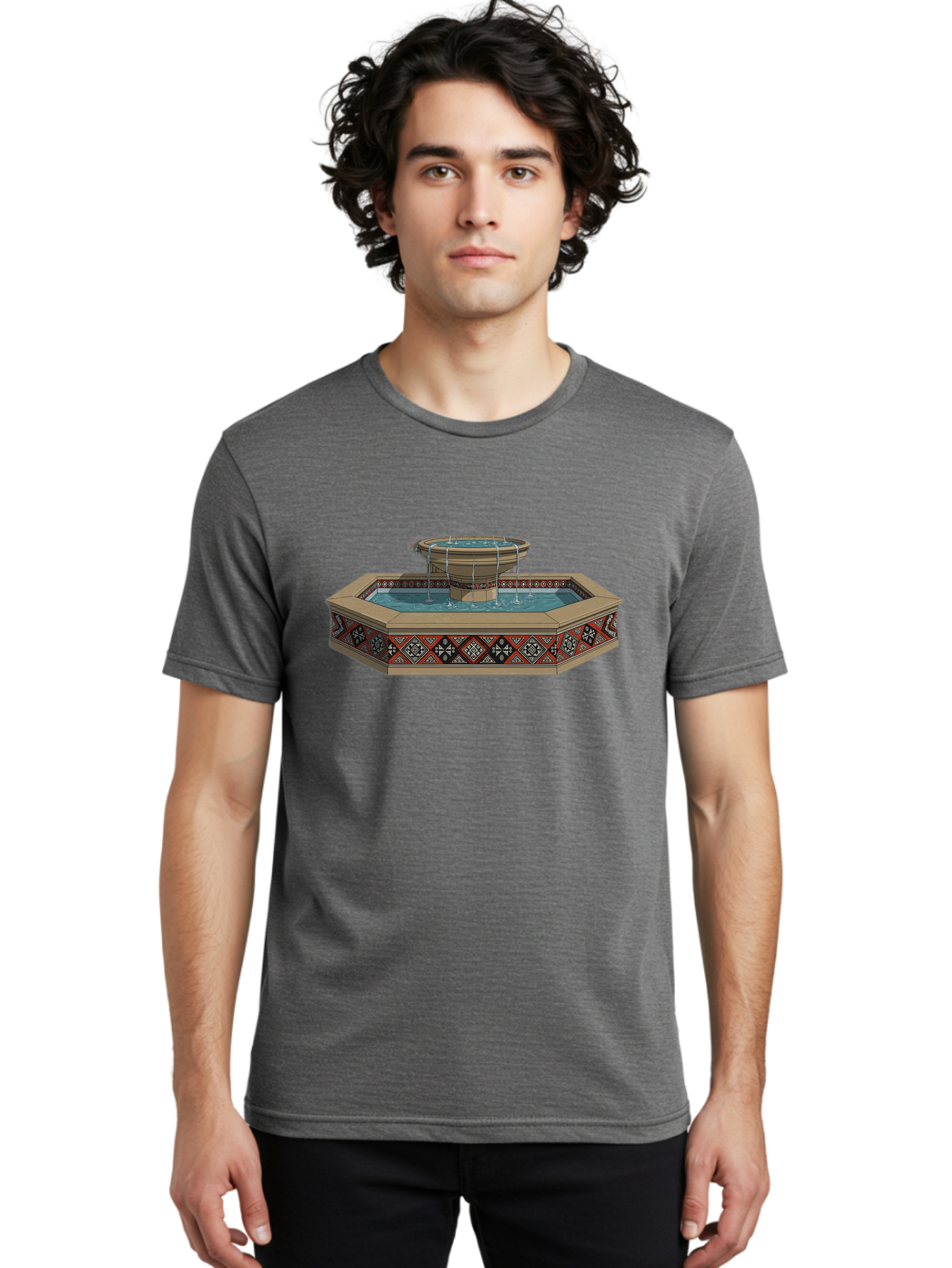 Ornamental-Fountain Men'S Graphic Tee, 100% Cotton, Comfortable Casual Summer Wear, Machine Washable, Vintage Camera, Old Camera, Antique Camera, Black Camera, Classic Photography, Photography Equipment, Nostalgic Device, Film Camera, Bag890