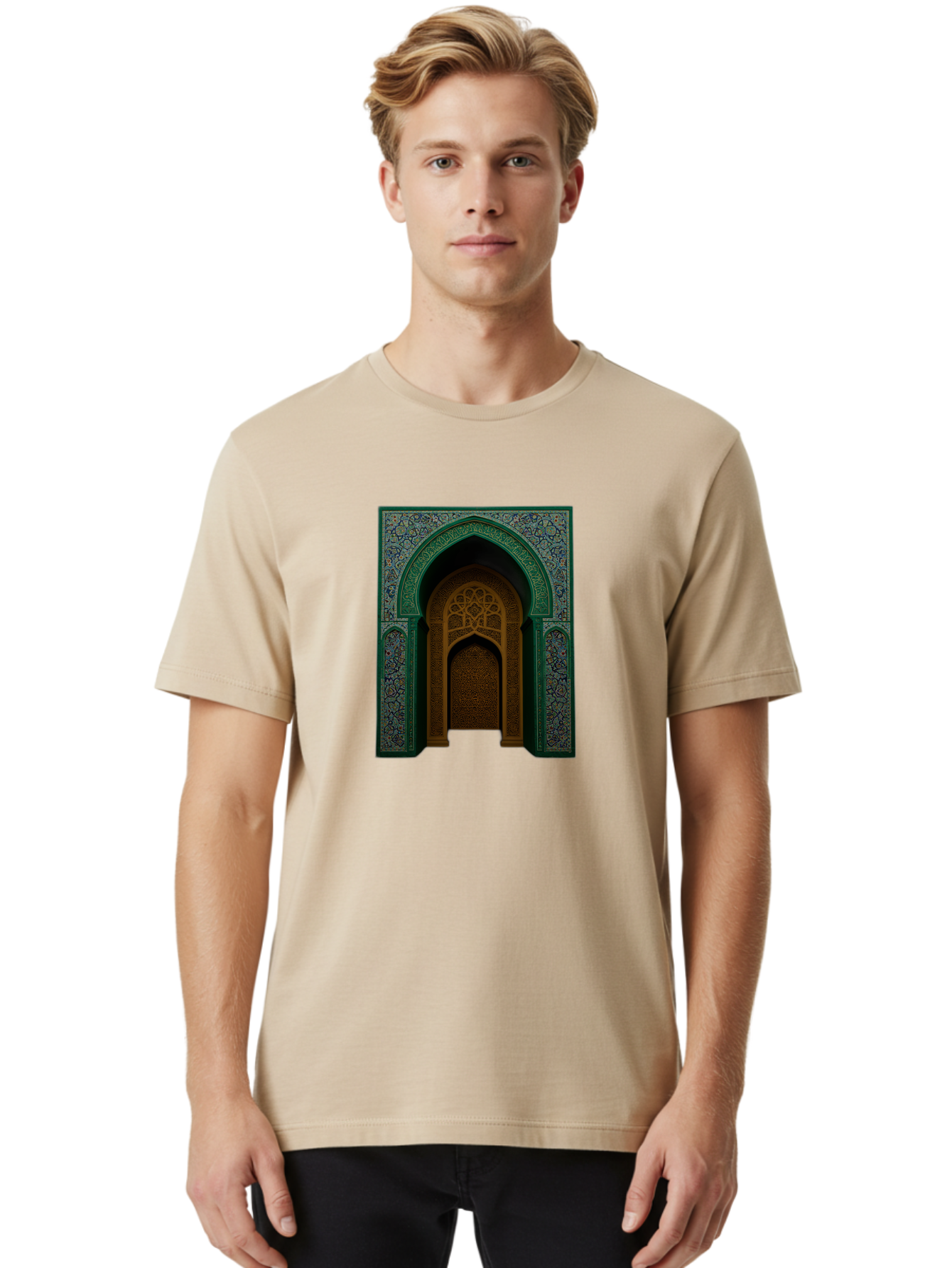 Ornate-Archway-1 Men'S Graphic Tee, 100% Cotton, Comfortable Casual Summer Wear, Machine Washable, Vintage Camera, Old Camera, Antique Camera, Black Camera, Classic Photography, Photography Equipment, Nostalgic Device, Film Camera, Camera Art Bag892