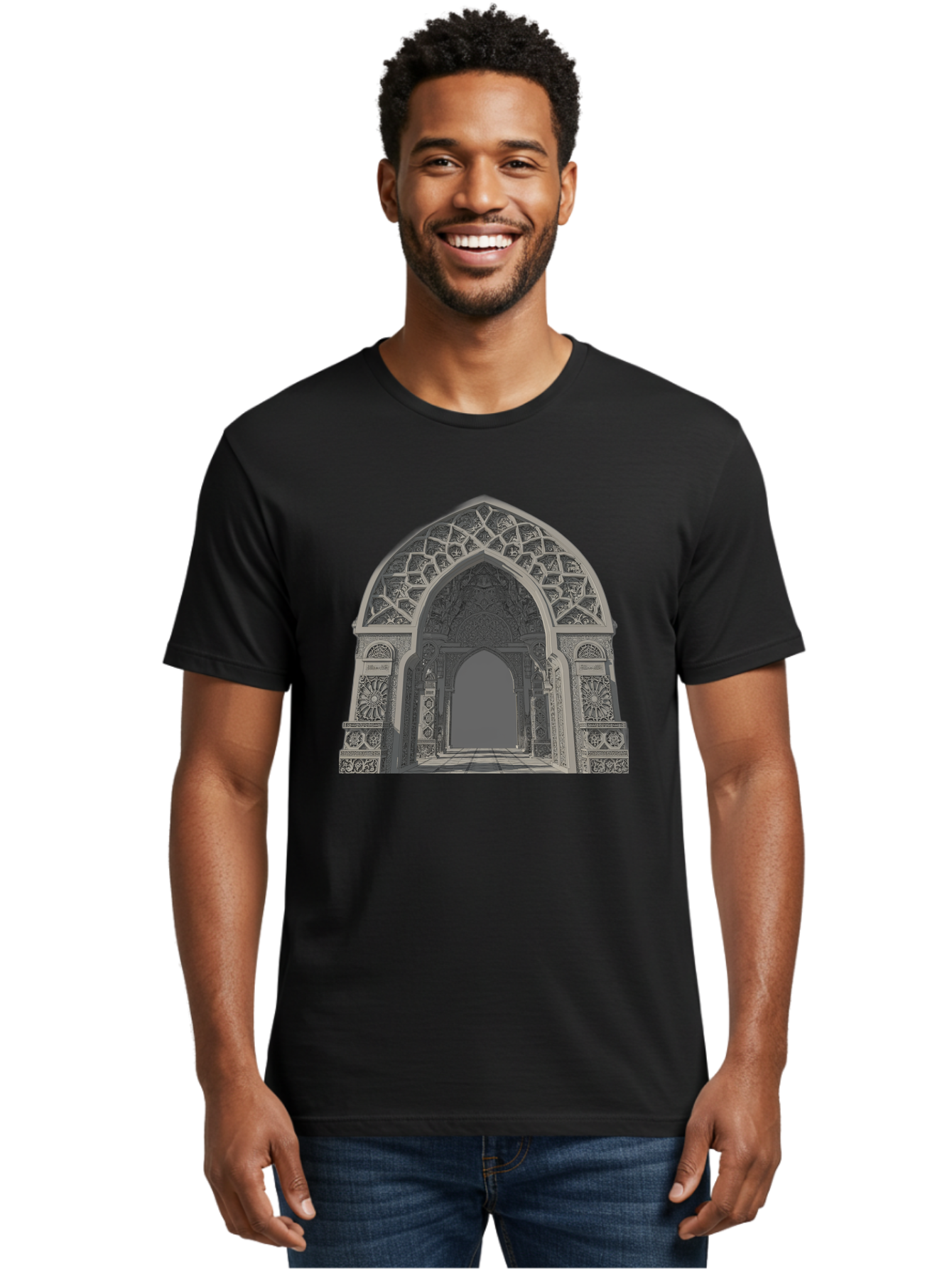 Ornate-Archway-2 Men'S Graphic Tee, 100% Cotton, Comfortable Casual Summer Wear, Machine Washable, Vintage Camera, Old Camera, Antique Camera, Black Camera, Classic Photography, Photography Equipment, Nostalgic Device, Film Camera, Camera Art Bag893