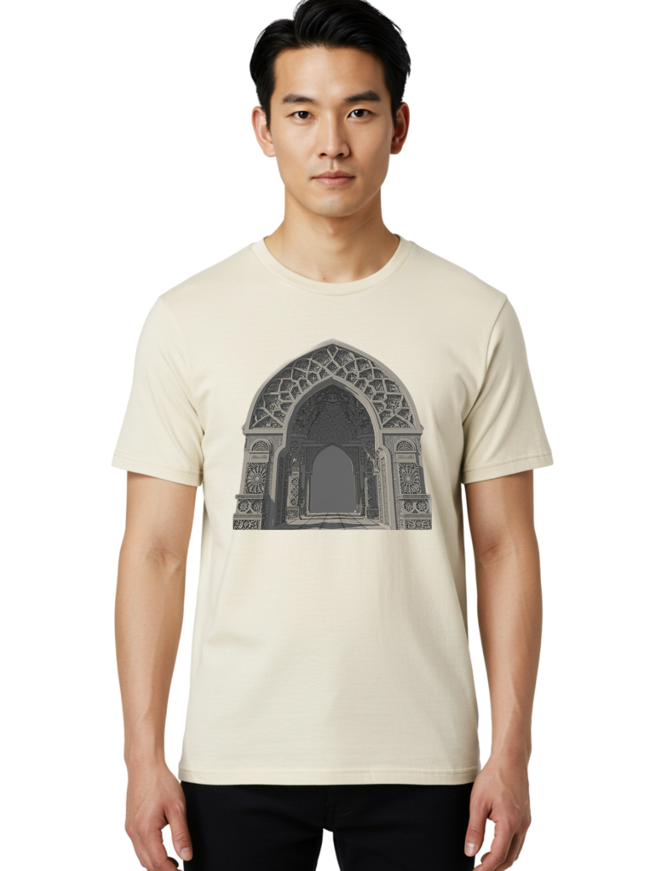Ornate-Archway-2 Men'S Graphic Tee, 100% Cotton, Comfortable Casual Summer Wear, Machine Washable, Vintage Camera, Old Camera, Antique Camera, Black Camera, Classic Photography, Photography Equipment, Nostalgic Device, Film Camera, Camera Art Bag893