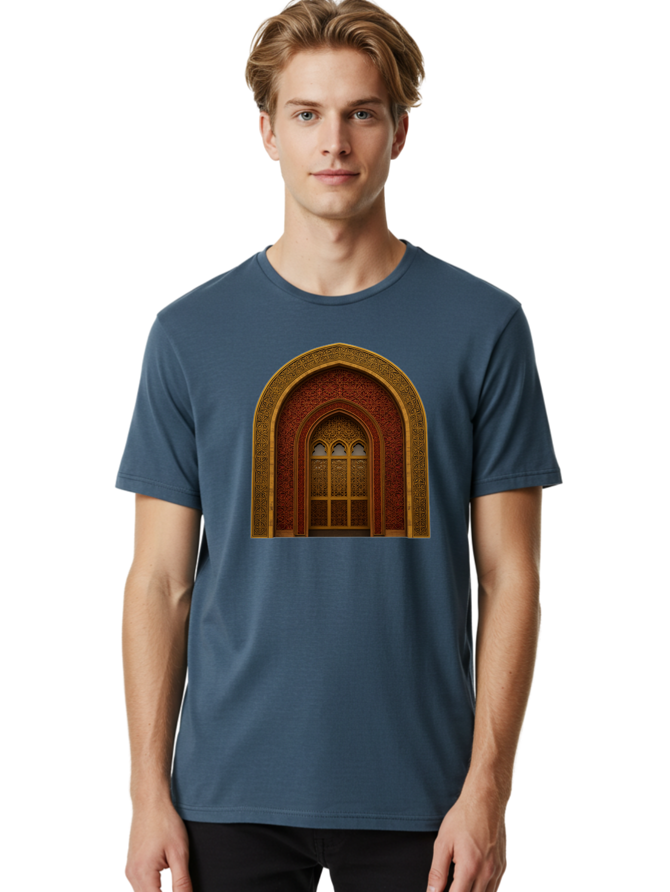 Ornate-Archway Men'S Graphic Tee, 100% Cotton, Comfortable Casual Summer Wear, Machine Washable, Vintage Camera, Old Camera, Antique Camera, Black Camera, Classic Photography, Photography Equipment, Nostalgic Device, Film Camera, Camera Art Bag894