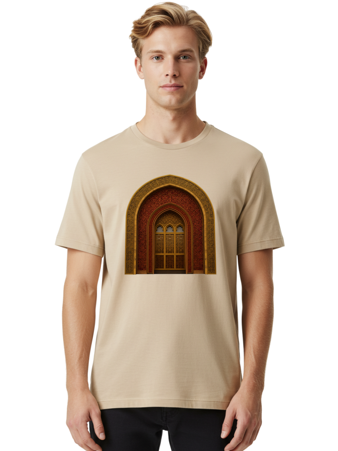 Ornate-Archway Men'S Graphic Tee, 100% Cotton, Comfortable Casual Summer Wear, Machine Washable, Vintage Camera, Old Camera, Antique Camera, Black Camera, Classic Photography, Photography Equipment, Nostalgic Device, Film Camera, Camera Art Bag894