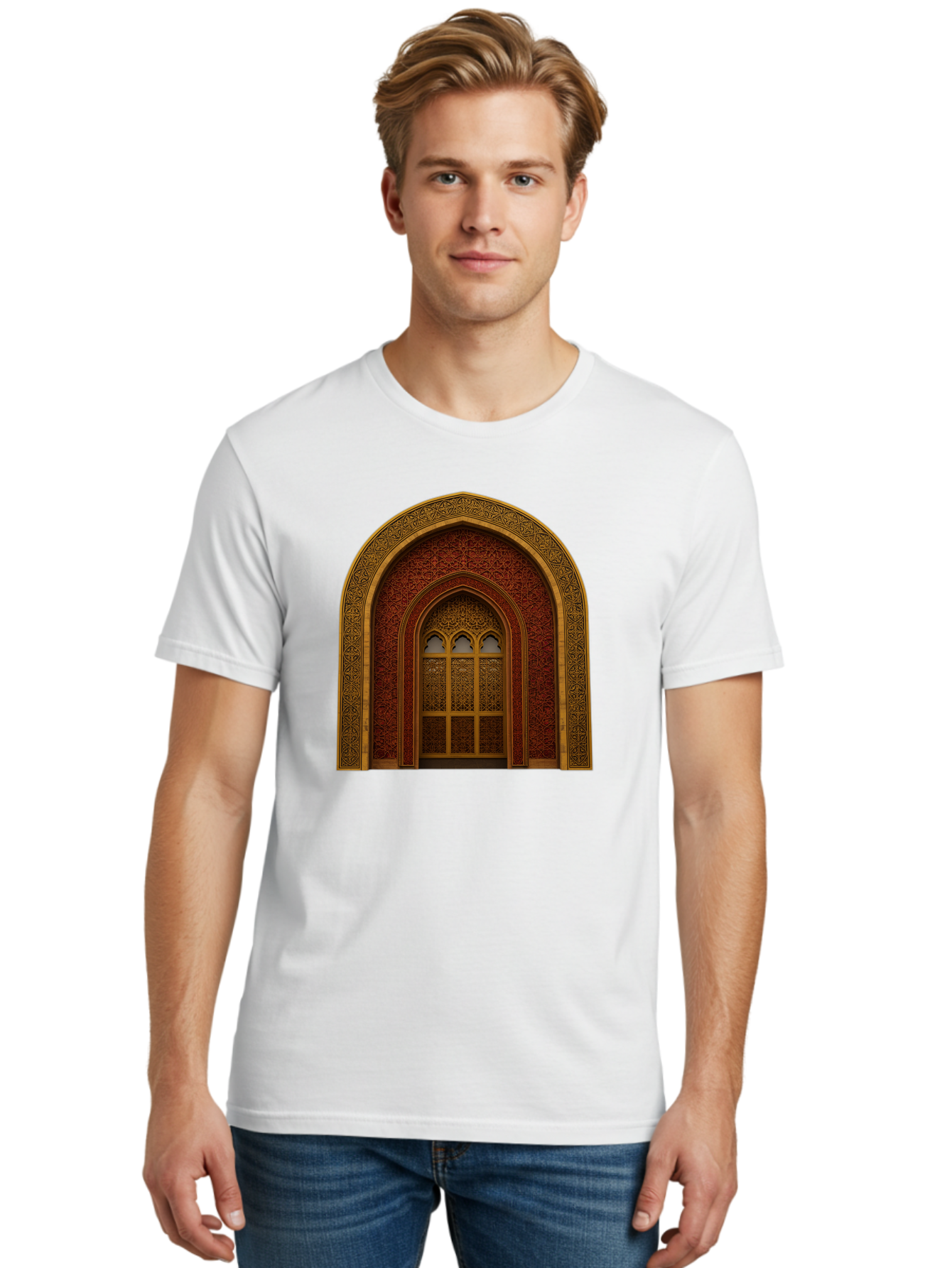 Ornate-Archway Men'S Graphic Tee, 100% Cotton, Comfortable Casual Summer Wear, Machine Washable, Vintage Camera, Old Camera, Antique Camera, Black Camera, Classic Photography, Photography Equipment, Nostalgic Device, Film Camera, Camera Art Bag894