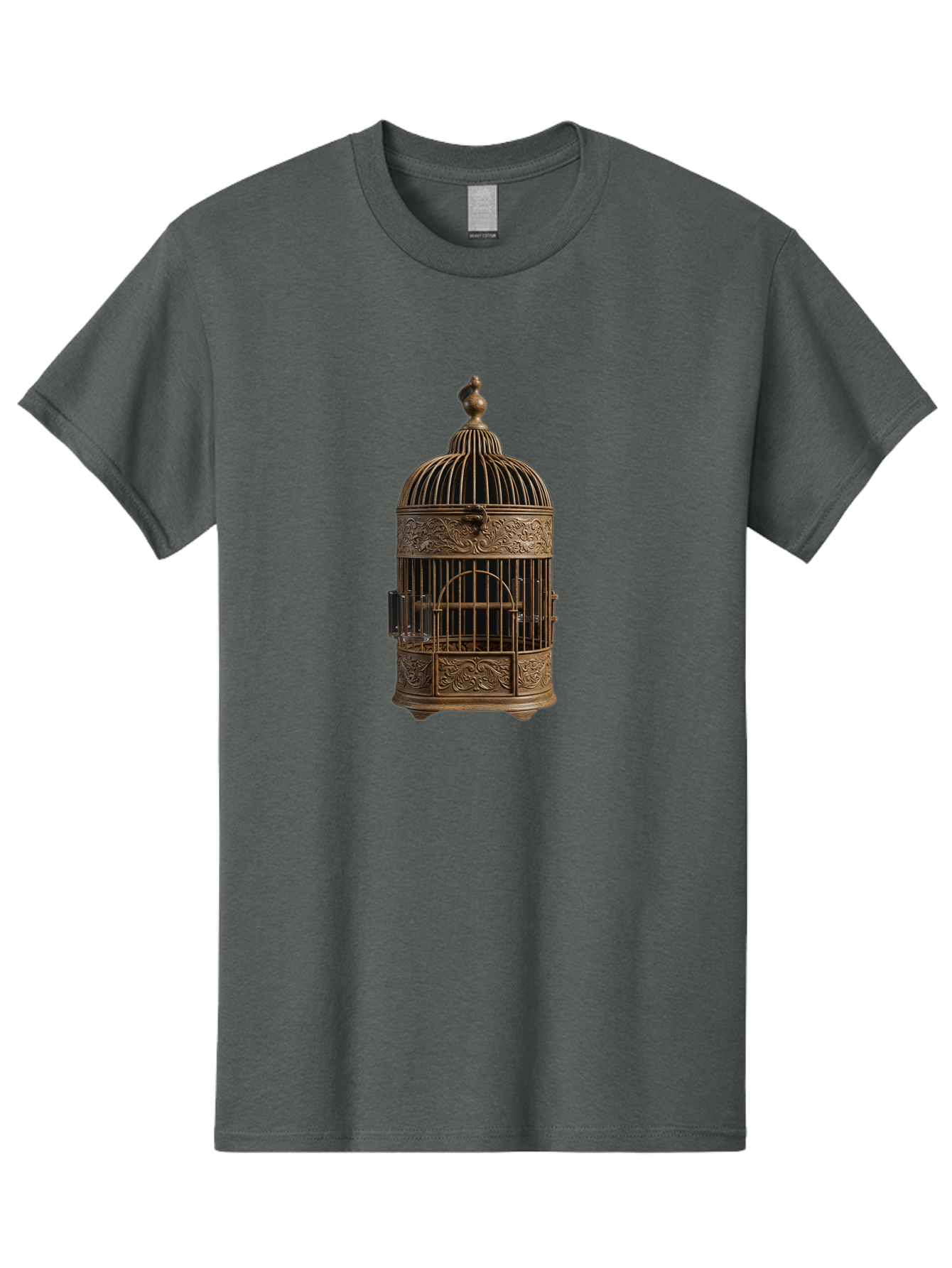 Ornate-Birdcage Men'S Graphic Tee, 100% Cotton, Comfortable Casual Summer Wear, Machine Washable, Vintage Camera, Old Camera, Antique Camera, Black Camera, Classic Photography, Photography Equipment, Nostalgic Device, Film Camera, Camera Art Bag895