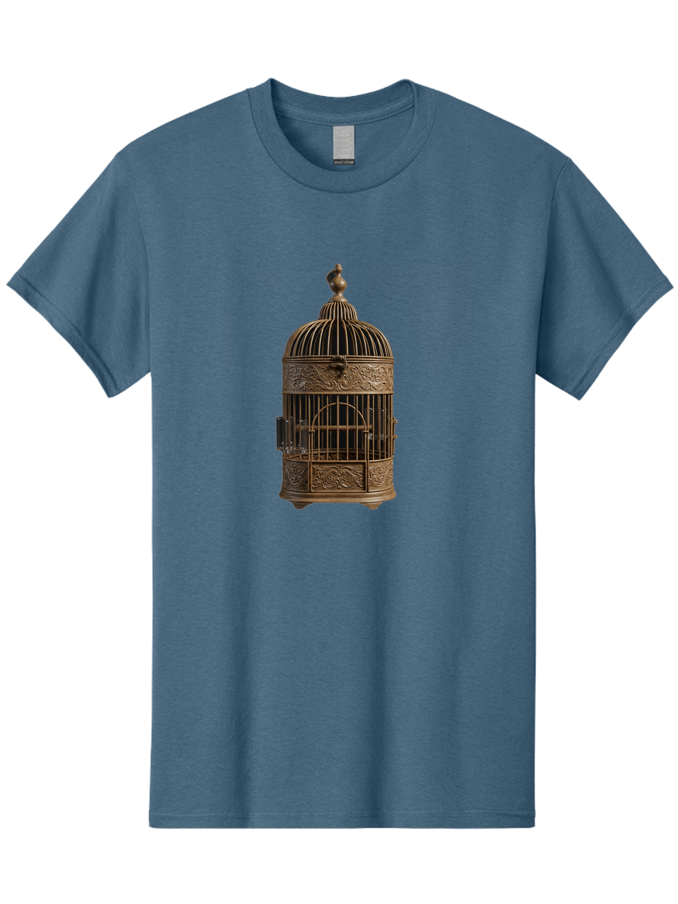 Ornate-Birdcage Men'S Graphic Tee, 100% Cotton, Comfortable Casual Summer Wear, Machine Washable, Vintage Camera, Old Camera, Antique Camera, Black Camera, Classic Photography, Photography Equipment, Nostalgic Device, Film Camera, Camera Art Bag895