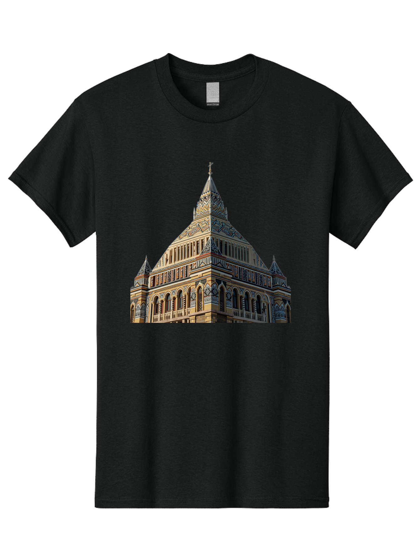 Ornate-Building Men'S Graphic Tee, 100% Cotton, Comfortable Casual Summer Wear, Machine Washable, Vintage Camera, Old Camera, Antique Camera, Black Camera, Classic Photography, Photography Equipment, Nostalgic Device, Film Camera, Camera Art Bag896